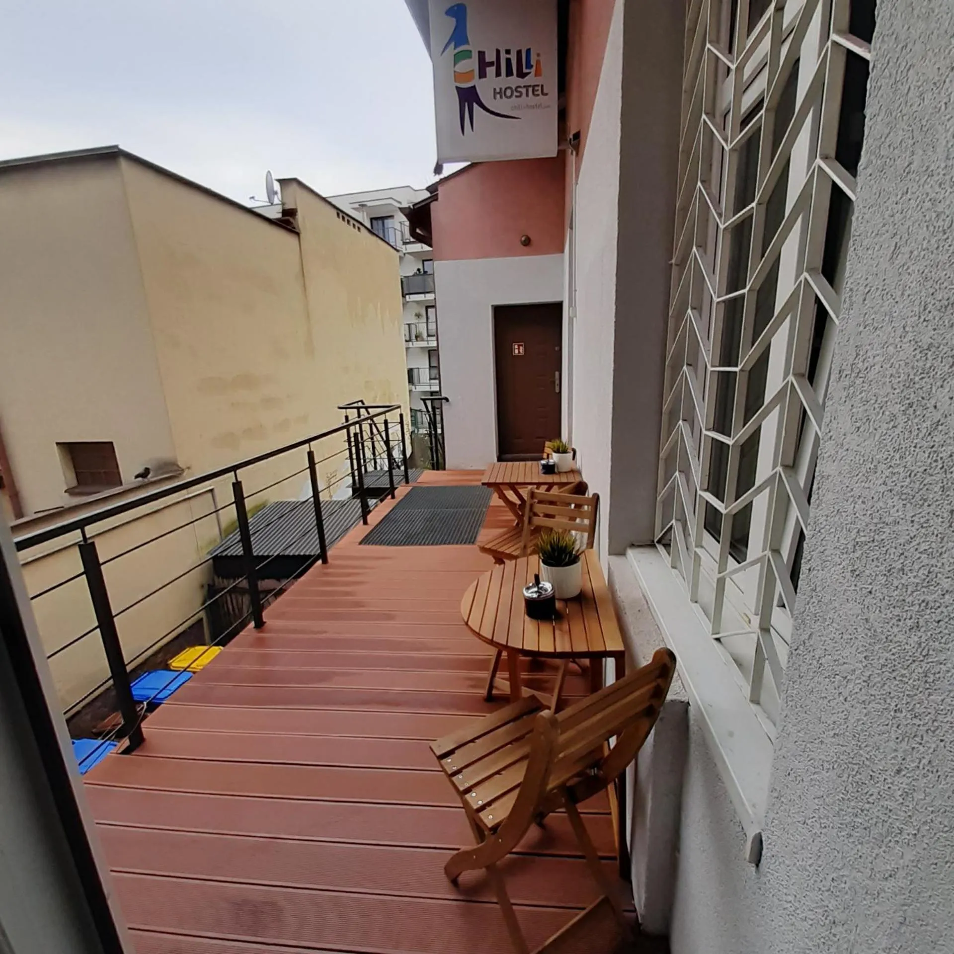 Balcony/Terrace in Kraków Chilli Hostel