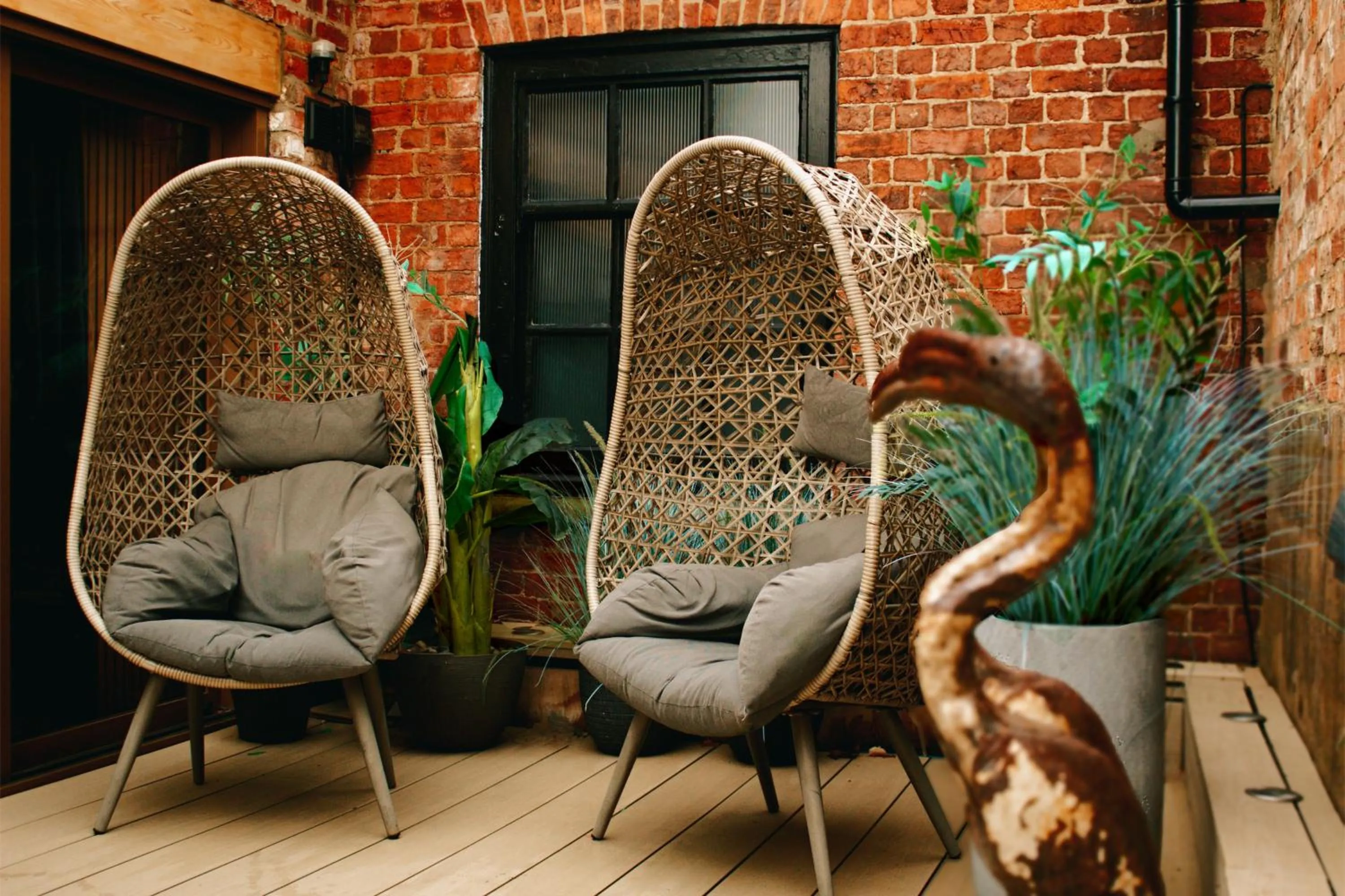 Patio in Impossible Motel