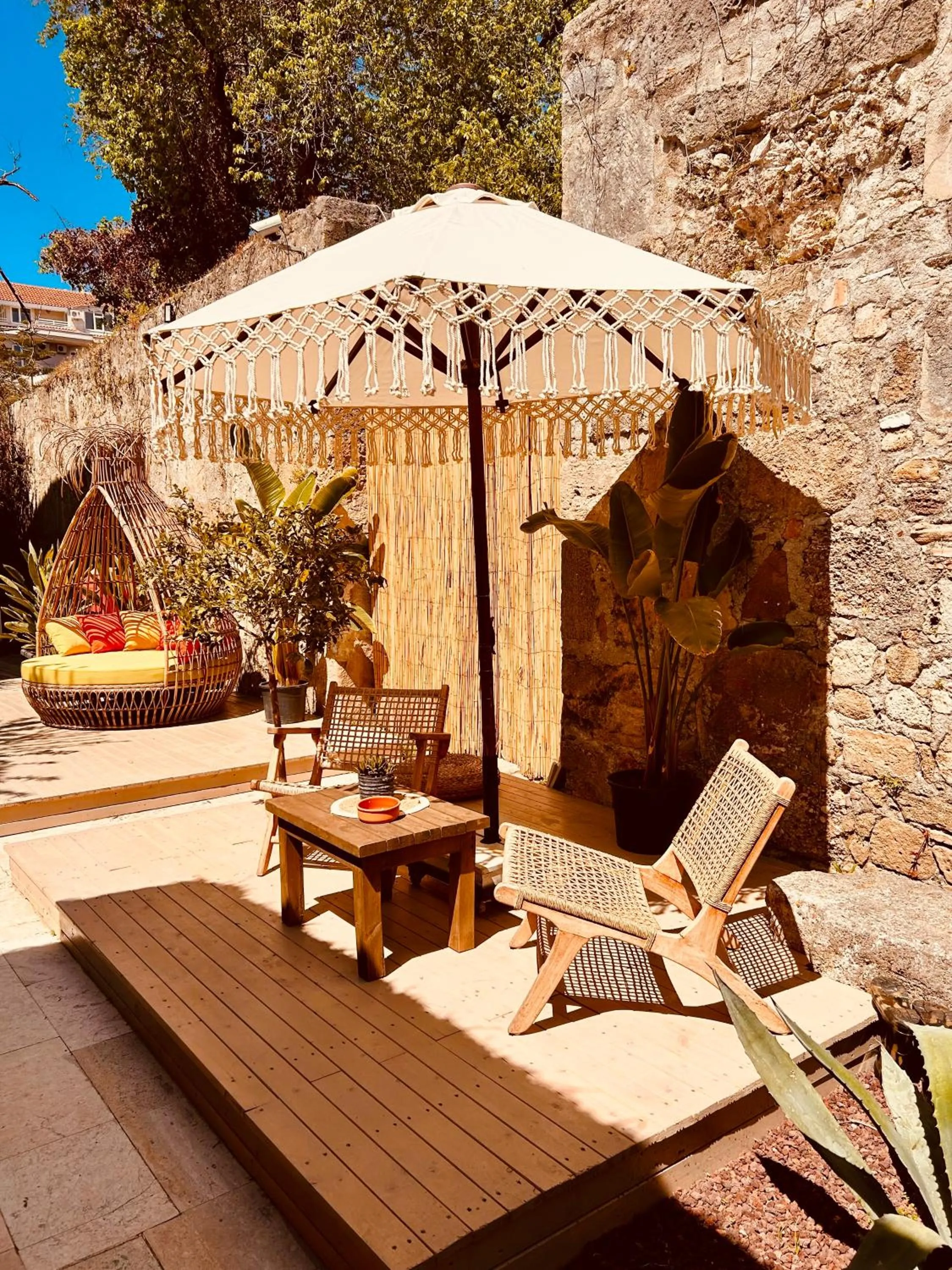 Patio in Kalia Beach Hotel Side Ex Kale Motel