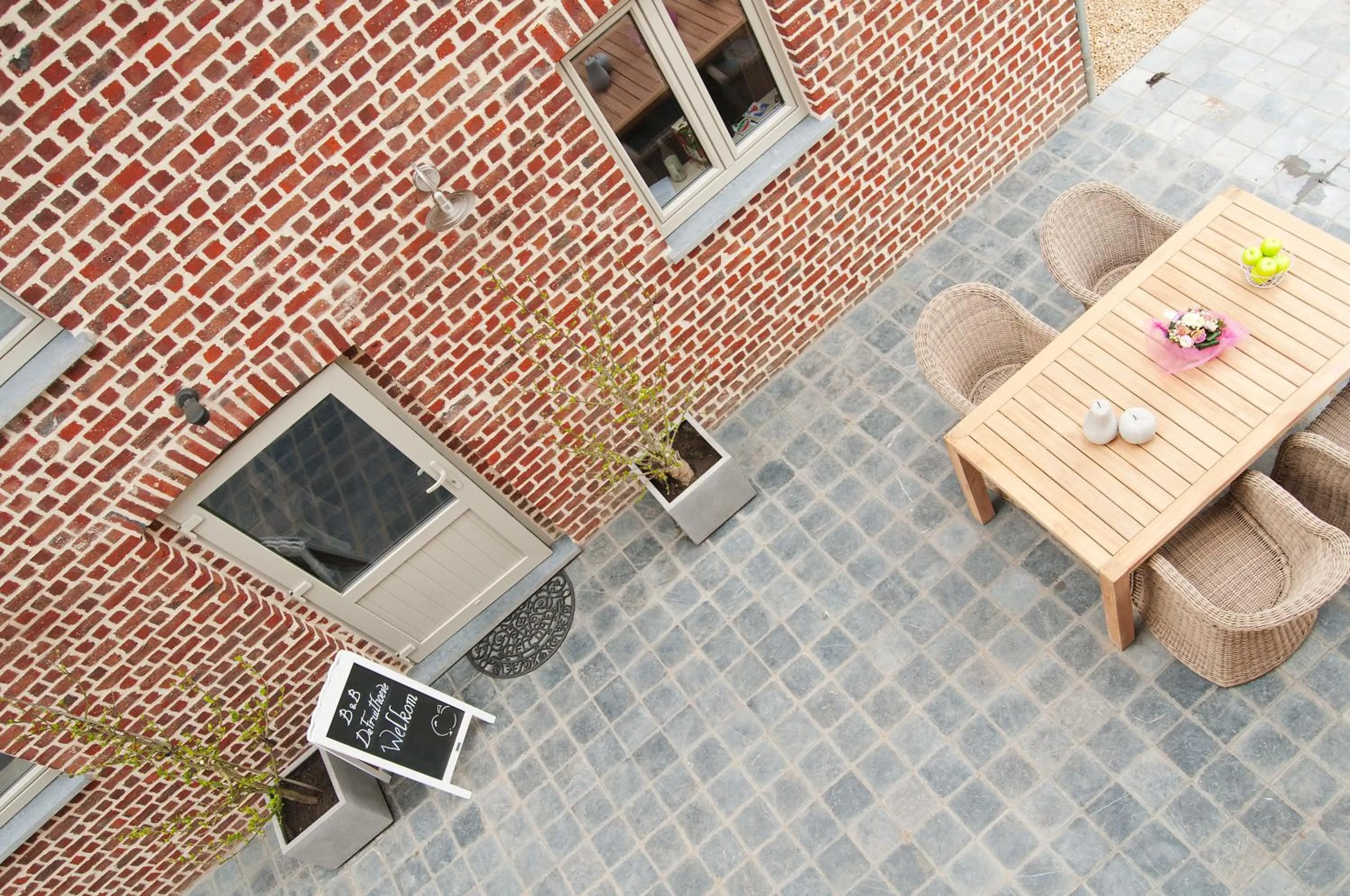 Bird's eye view in B&B De Fruithoeve