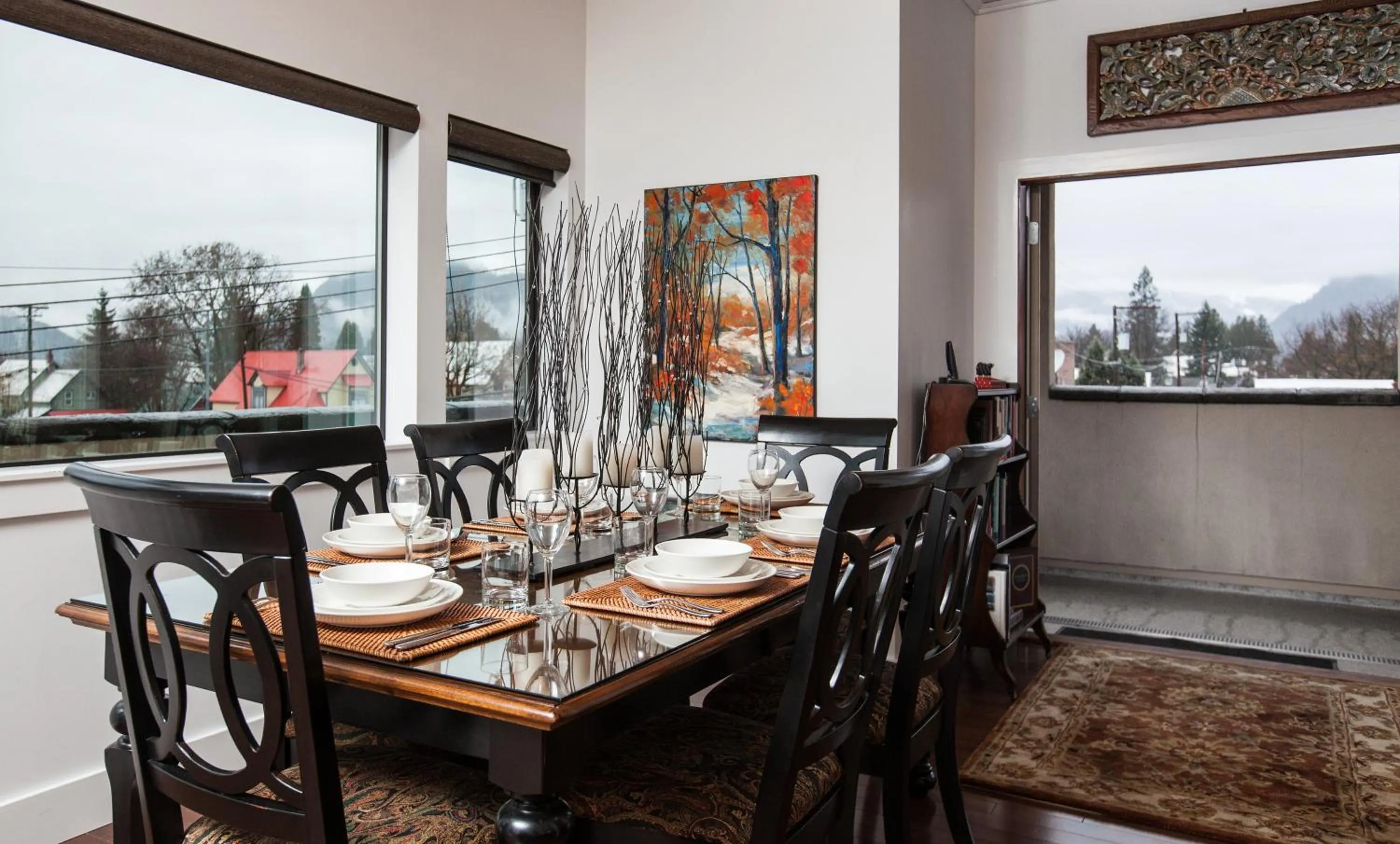 Dining area in Alpenglow Penthouse by Revelstoke Vacations
