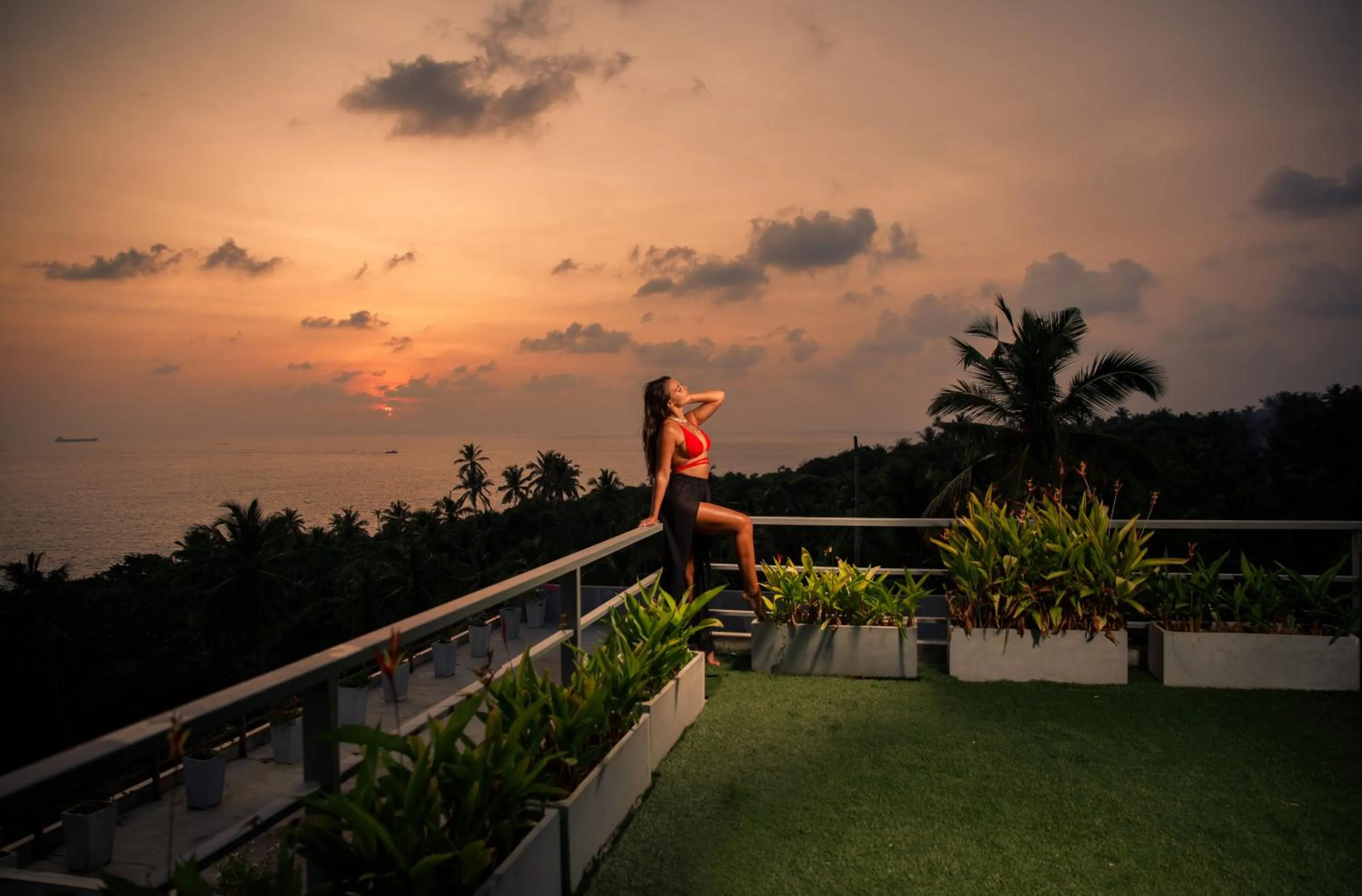 Sunset in Villa Thawthisa The Boutique Hotel Unawatuna