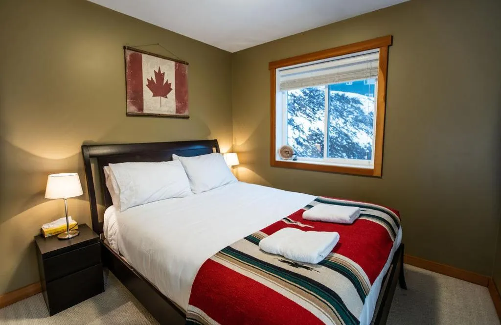 Bedroom, Bed in Stoke Cabin by Revelstoke Vacations