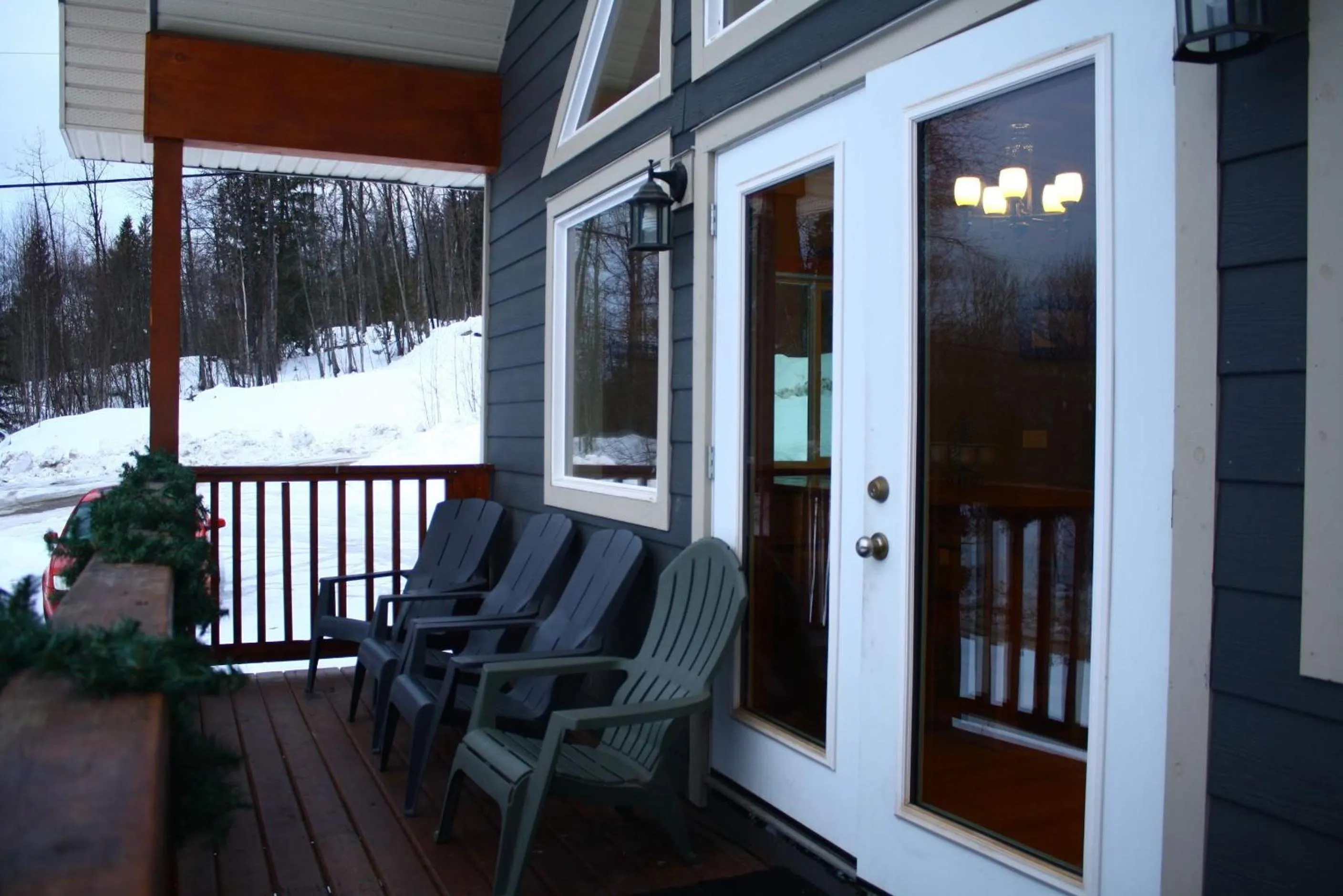 Balcony/Terrace in Stoke Cabin by Revelstoke Vacations
