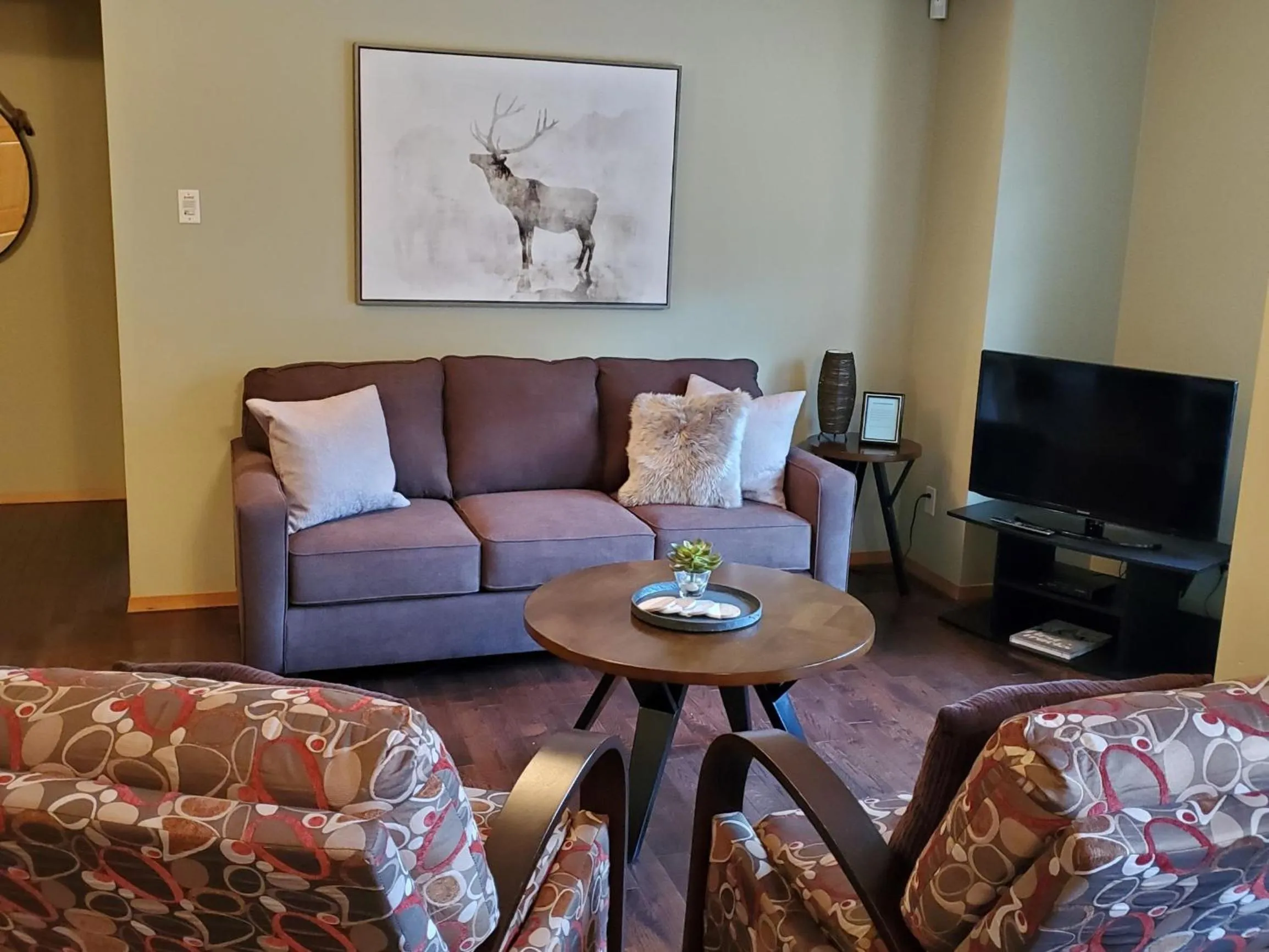 Living room in Give Something Back Retreat by Revelstoke Vacations