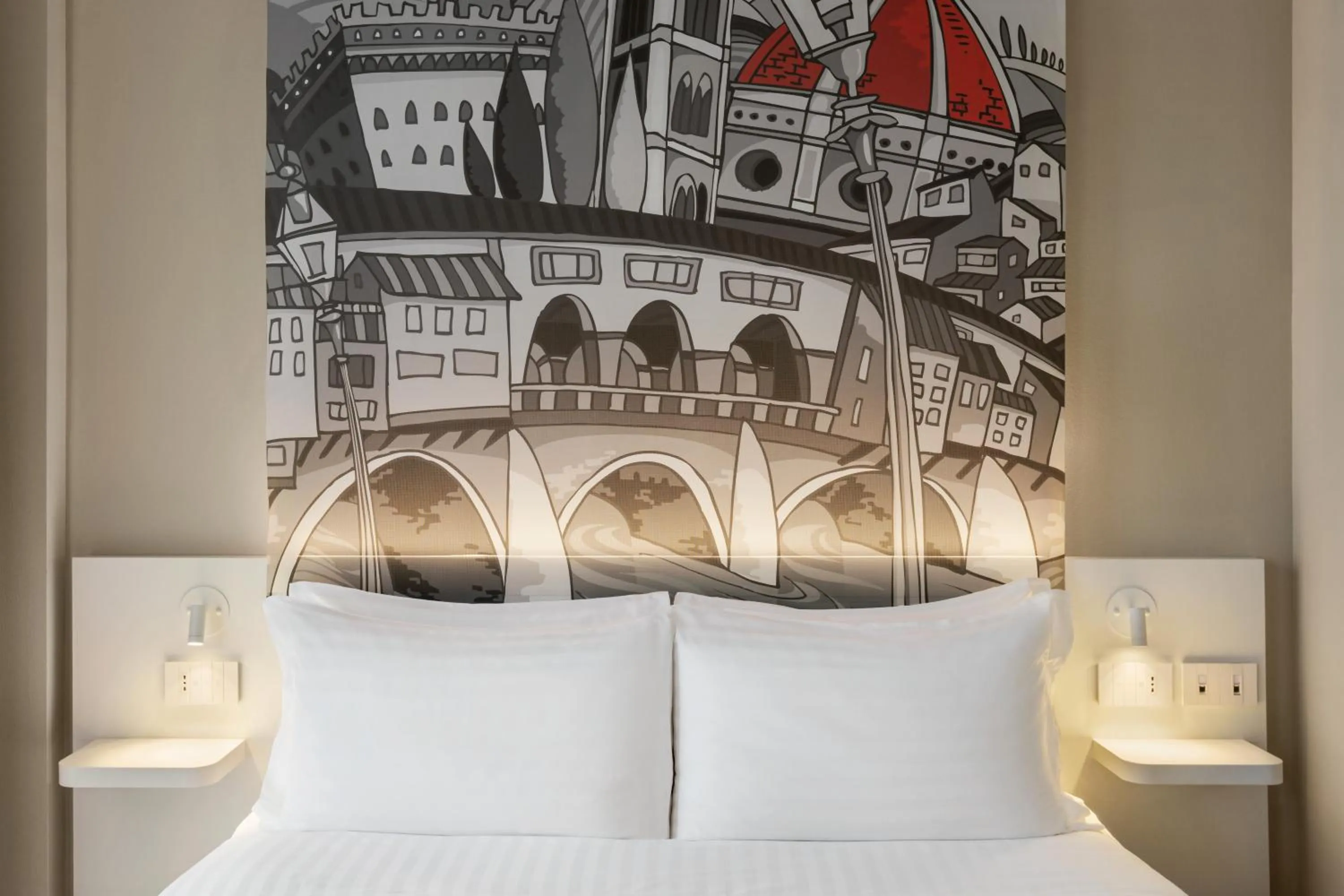 Bed in Wyndham Garden Florence