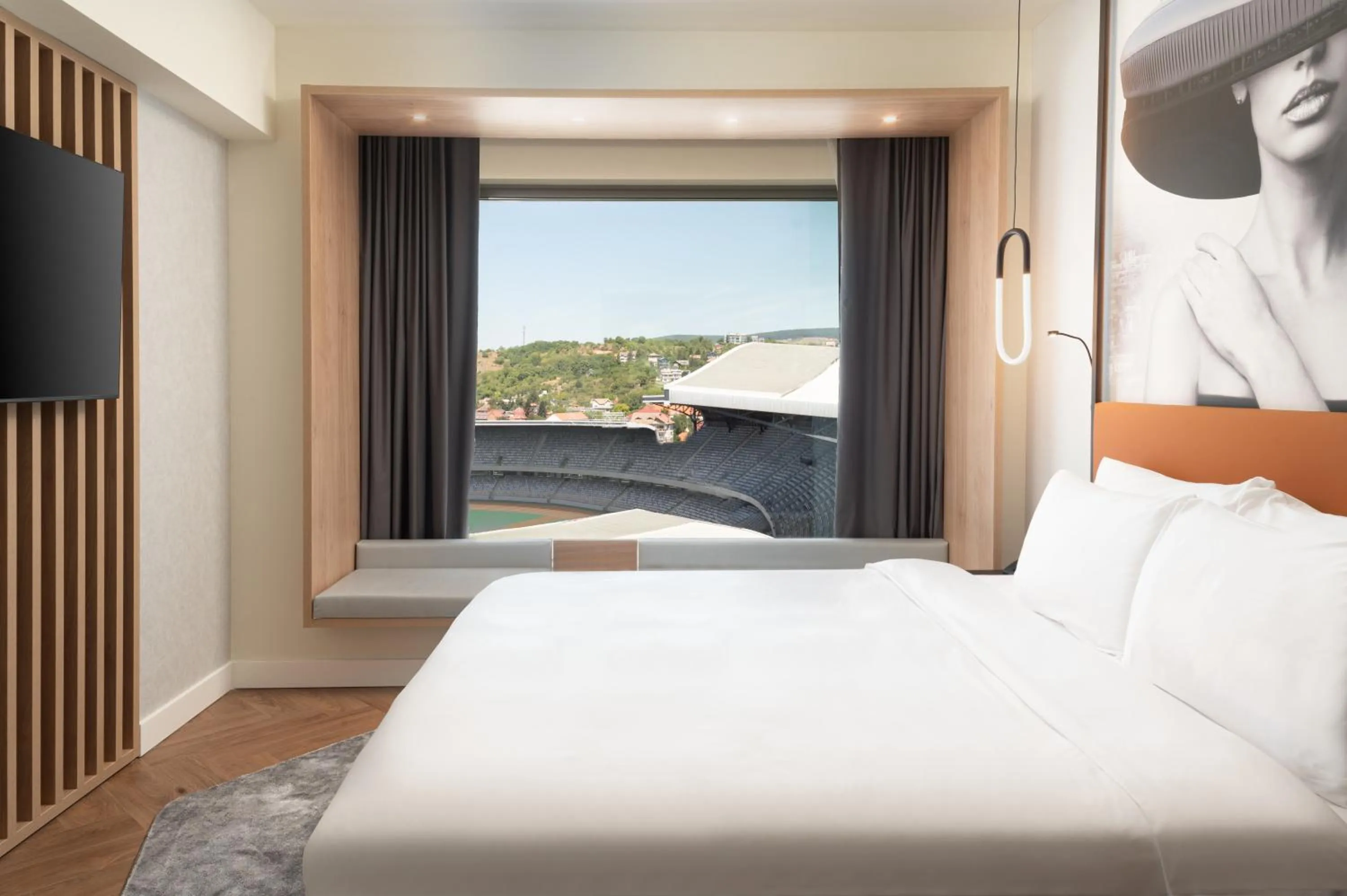 View (from property/room), Bed in Radisson Blu Hotel, Cluj