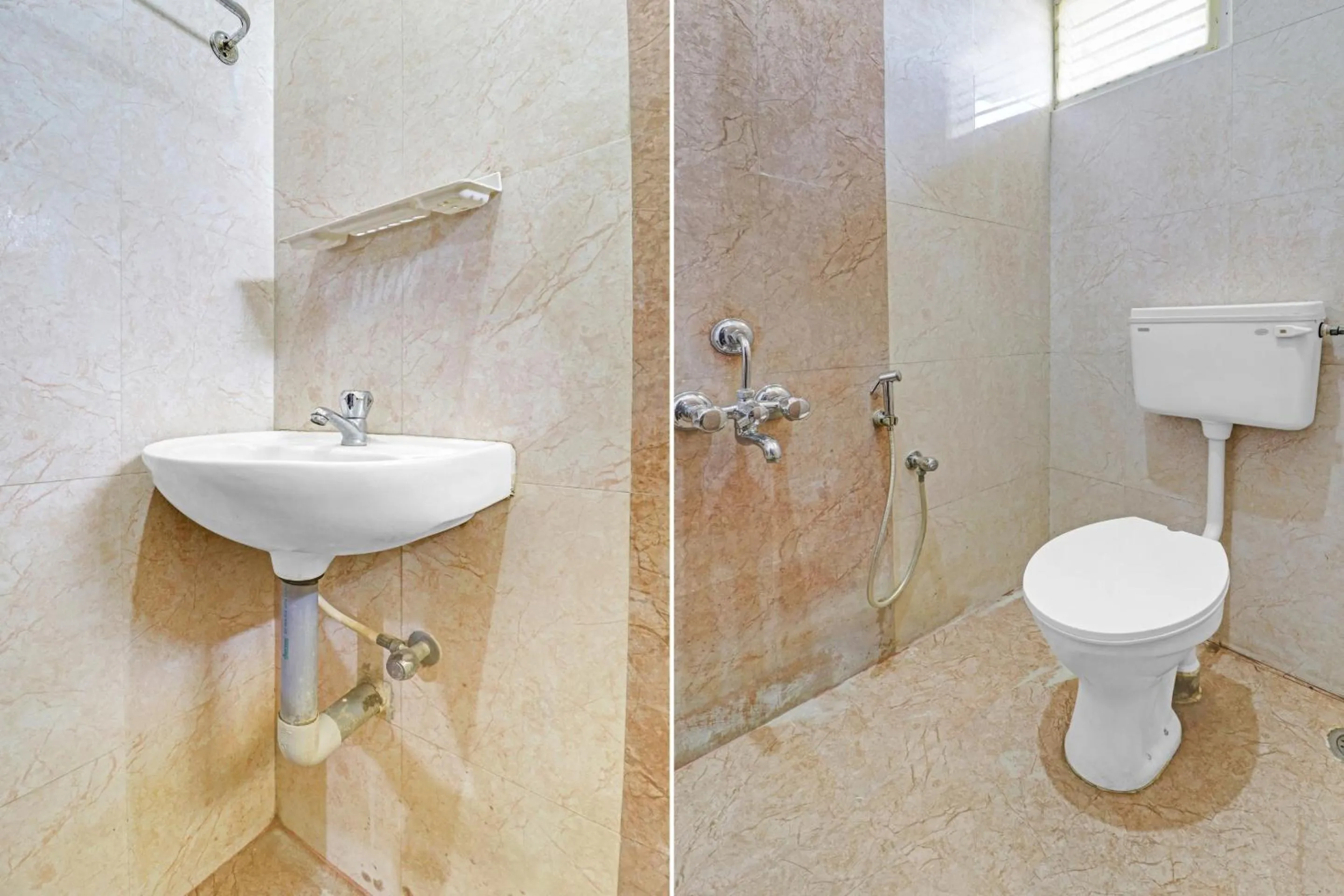 Bathroom in Super Hotel O Mn Residency Near Ragigudda Sri Prasanna Anjaneyaswamy Temple