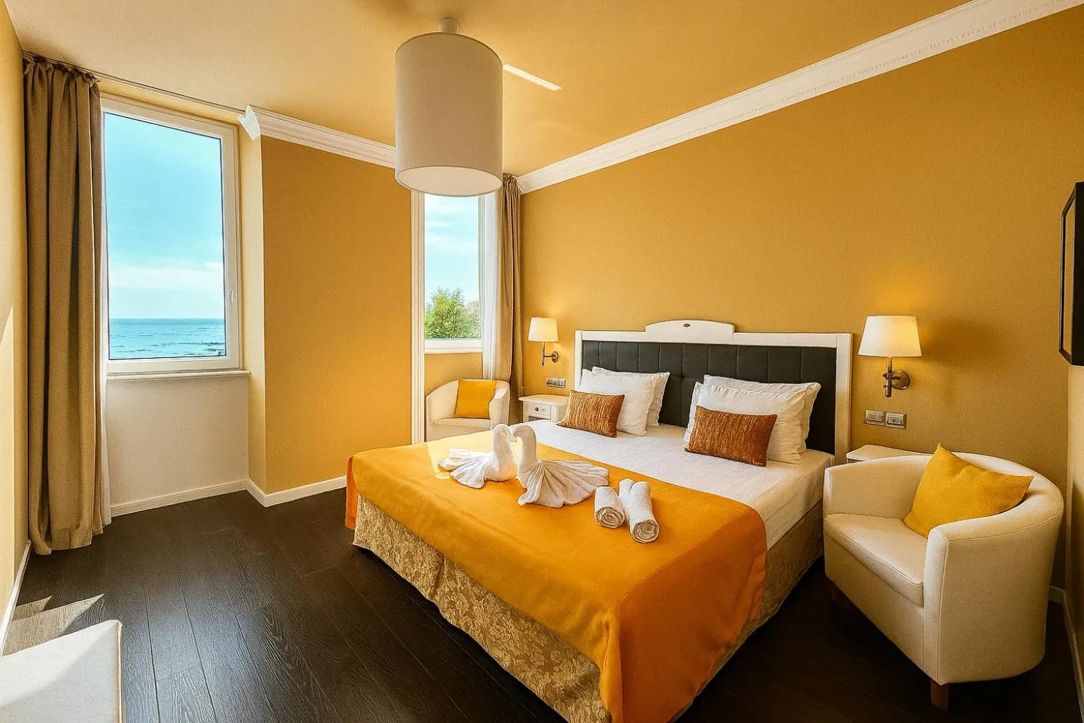 Bed in Greif Hotel & Spa