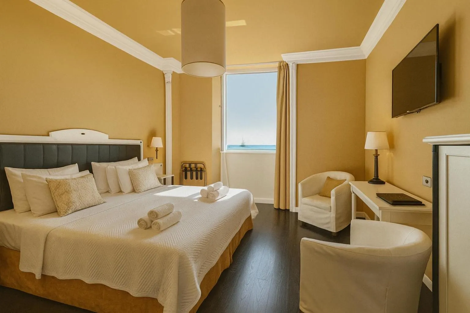 Bed in Greif Hotel & Spa