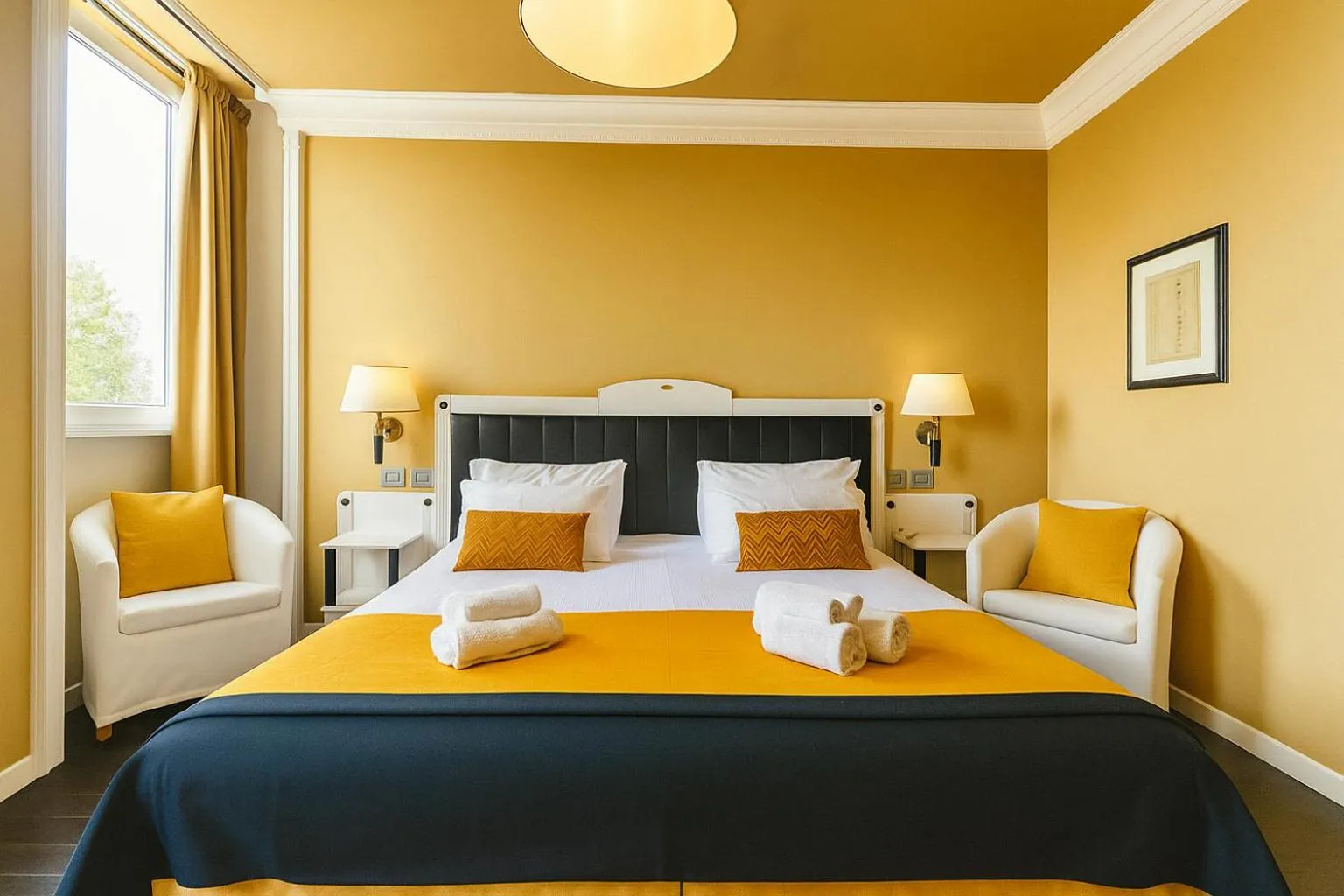 Bed in Greif Hotel & Spa