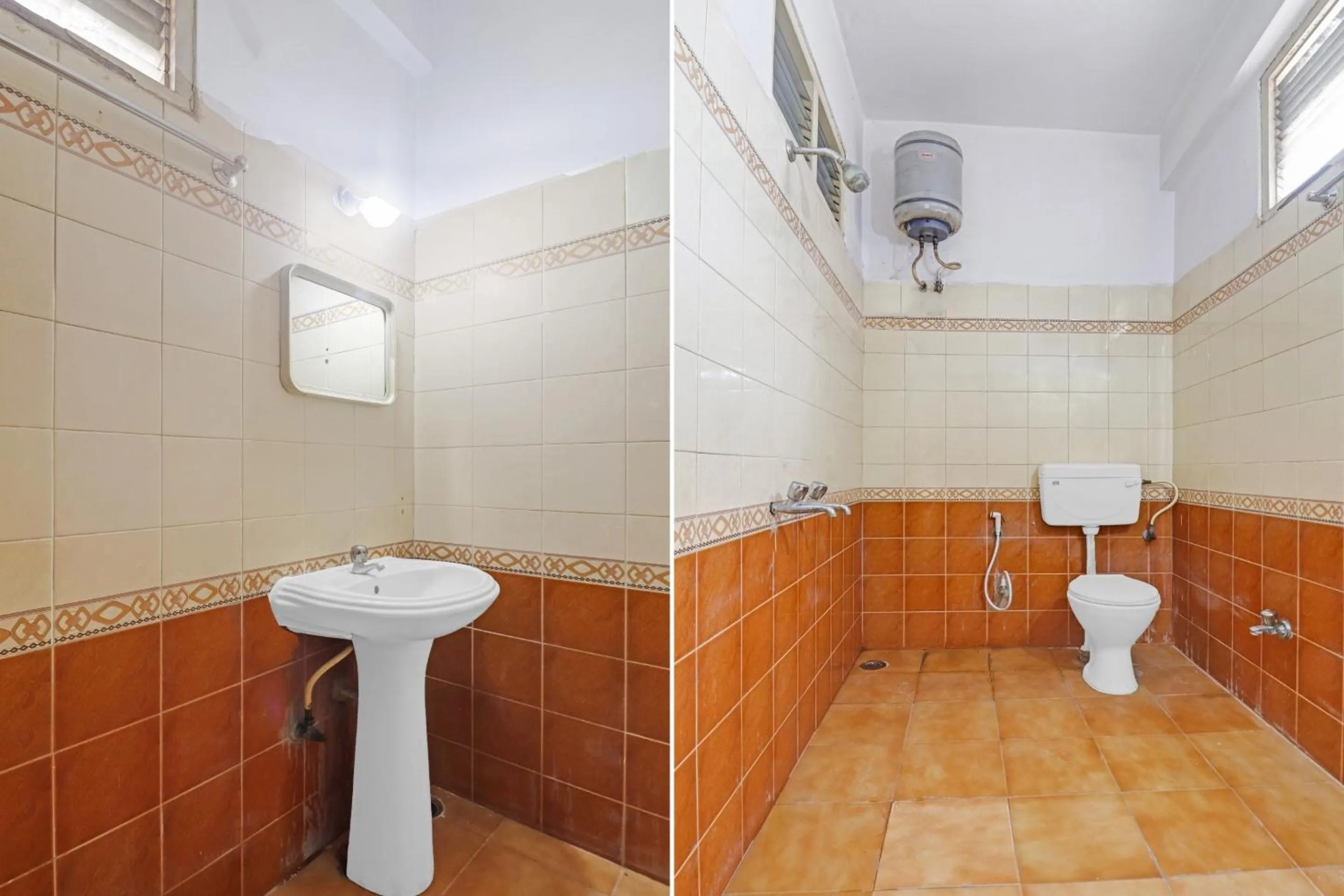 Bathroom in Capital O Samrat Palace Near Nampally Station