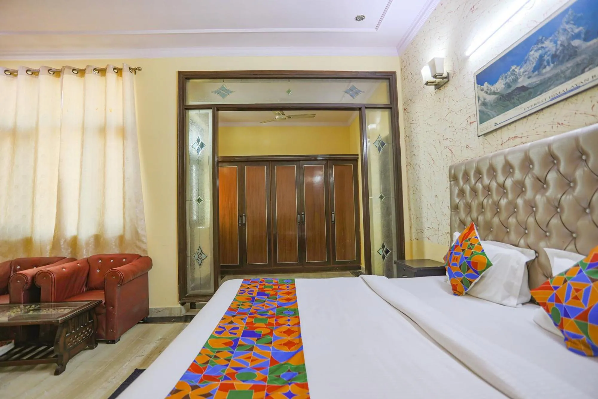 Bed in FabHotel HM Palace