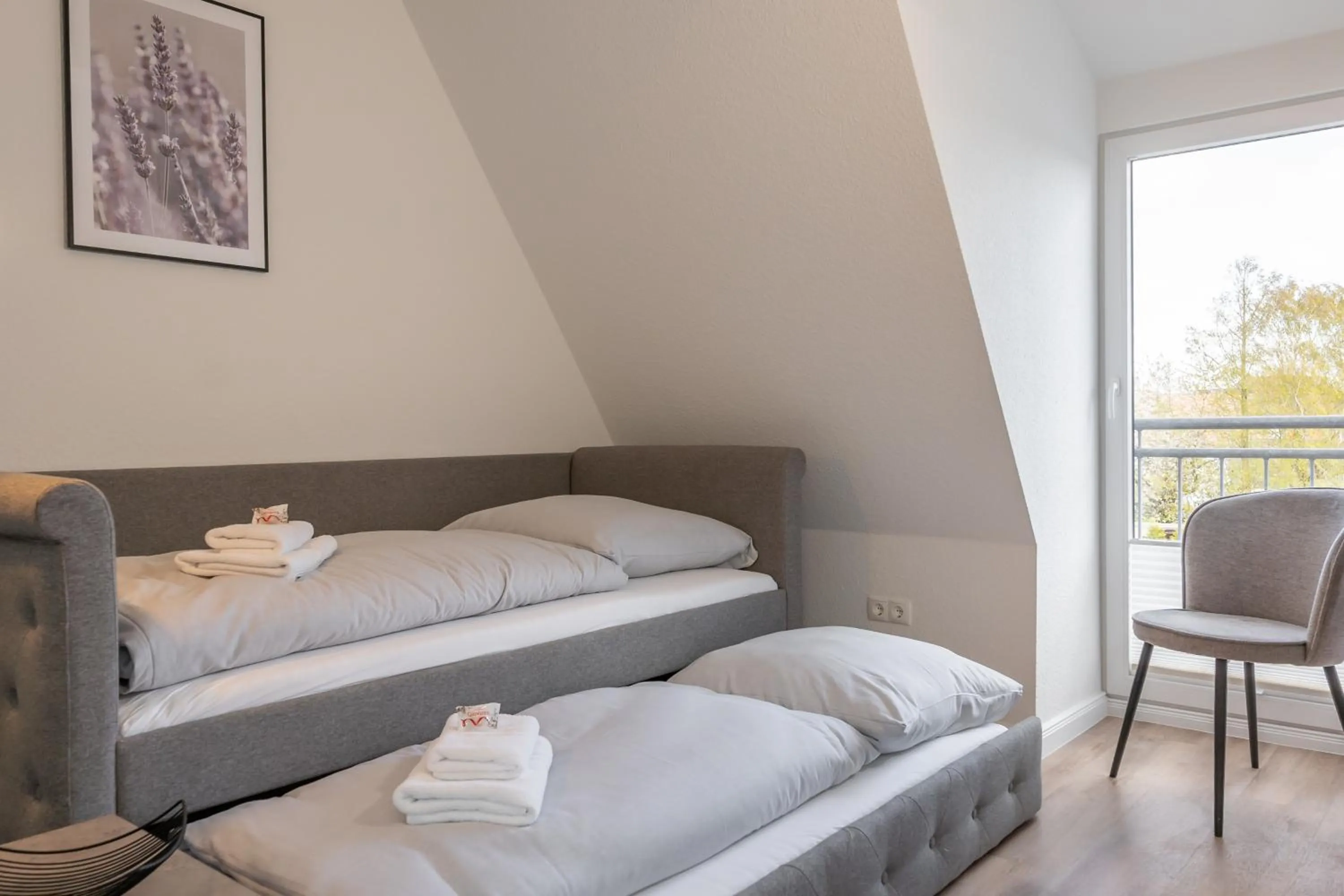 Bed in Landschaftliches Haus