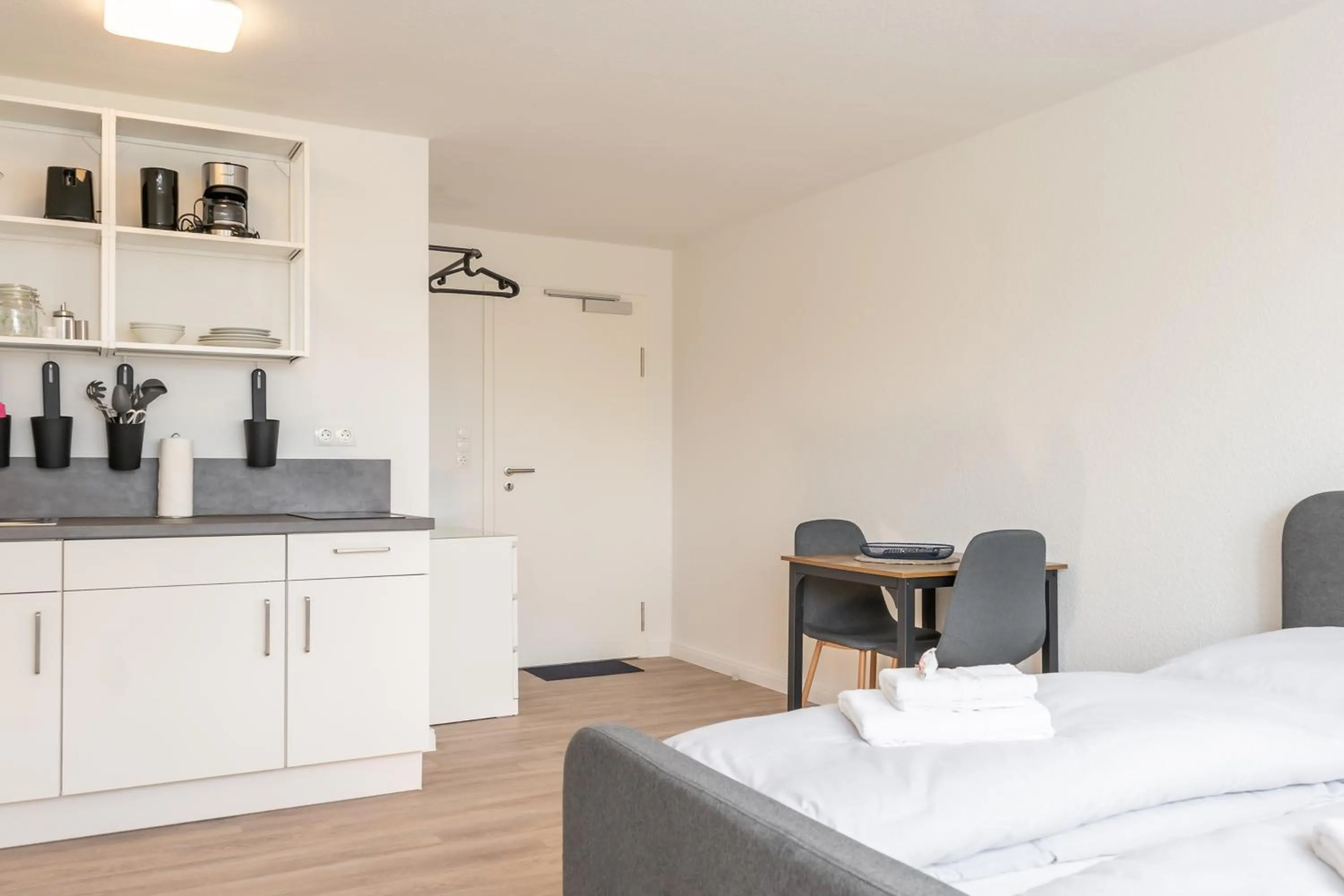 Kitchen or kitchenette, Bed in Landschaftliches Haus