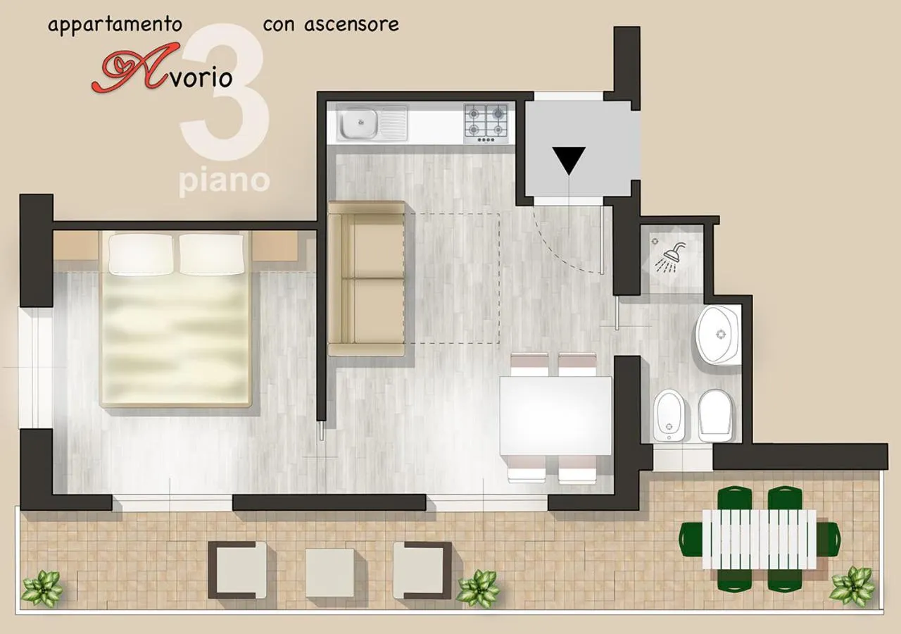 Photo of the whole room in chiAma Hotel