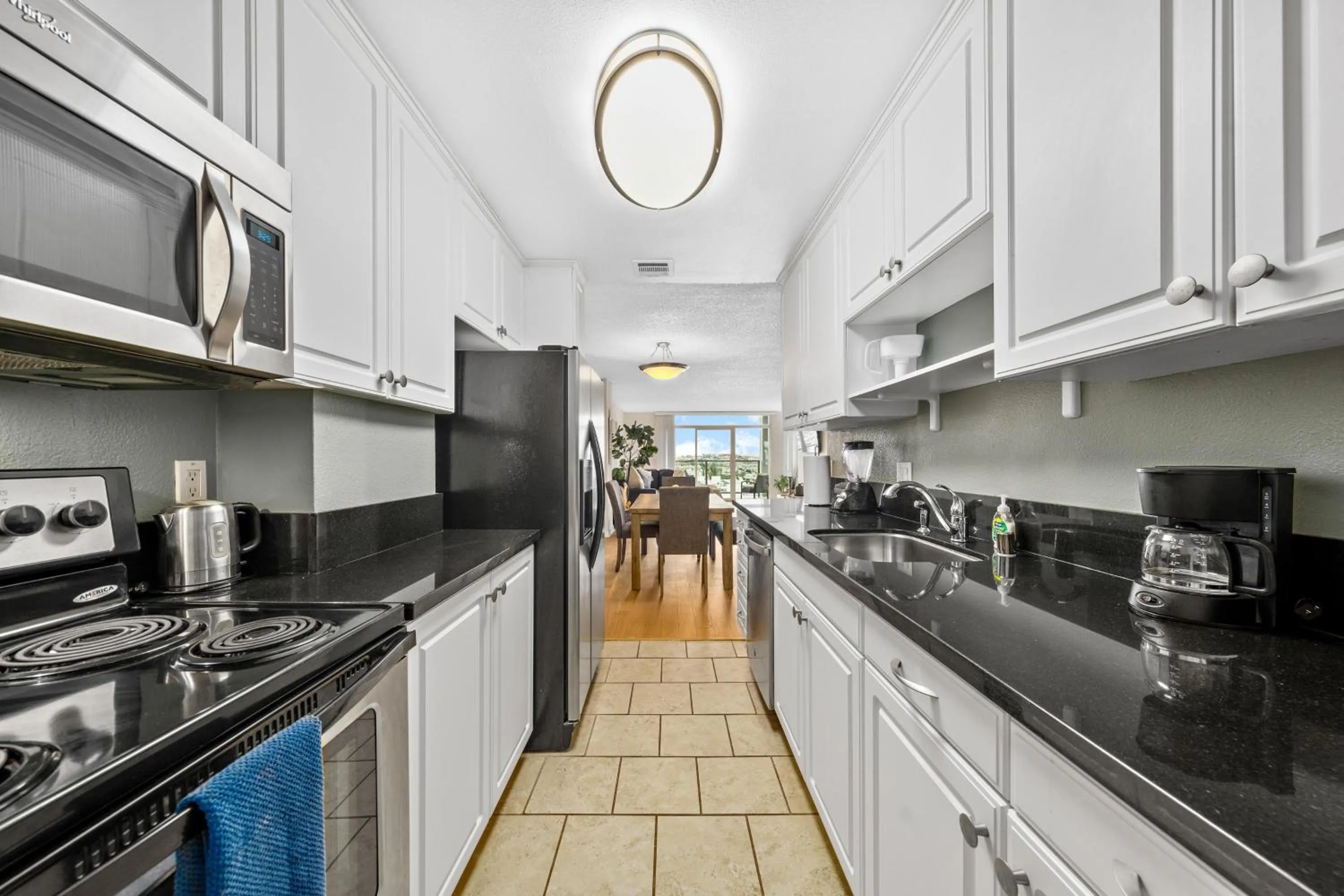 Kitchen or kitchenette in The tulip Marina Highrise with ocean view
