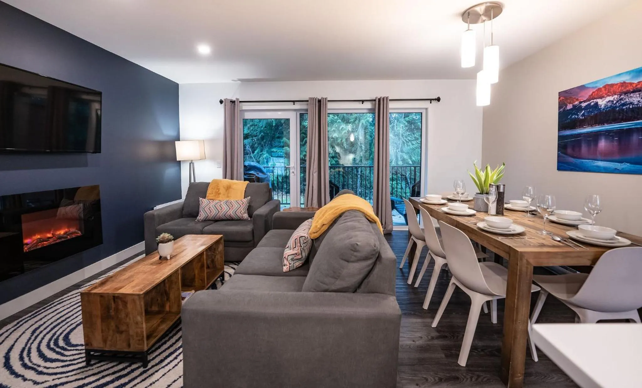 Seating area in Alpine Escape by Revelstoke Vacations