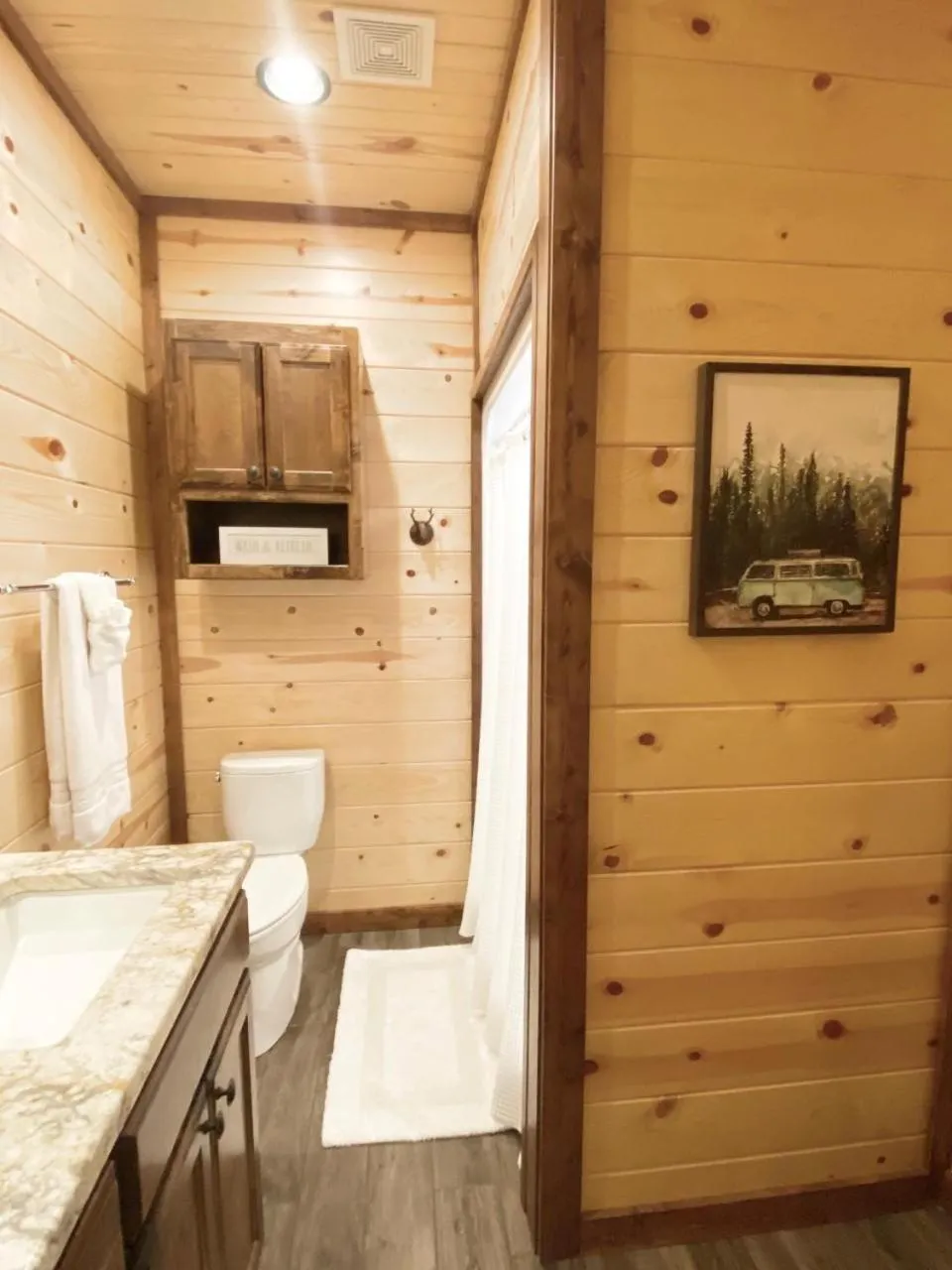 Bathroom in Stone Mountain Lodge 5000sqft 6 Bed Game Room Pool Table Hot Tub