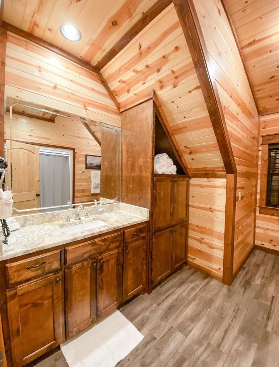 Bathroom in Stone Mountain Lodge 5000sqft 6 Bed Game Room Pool Table Hot Tub