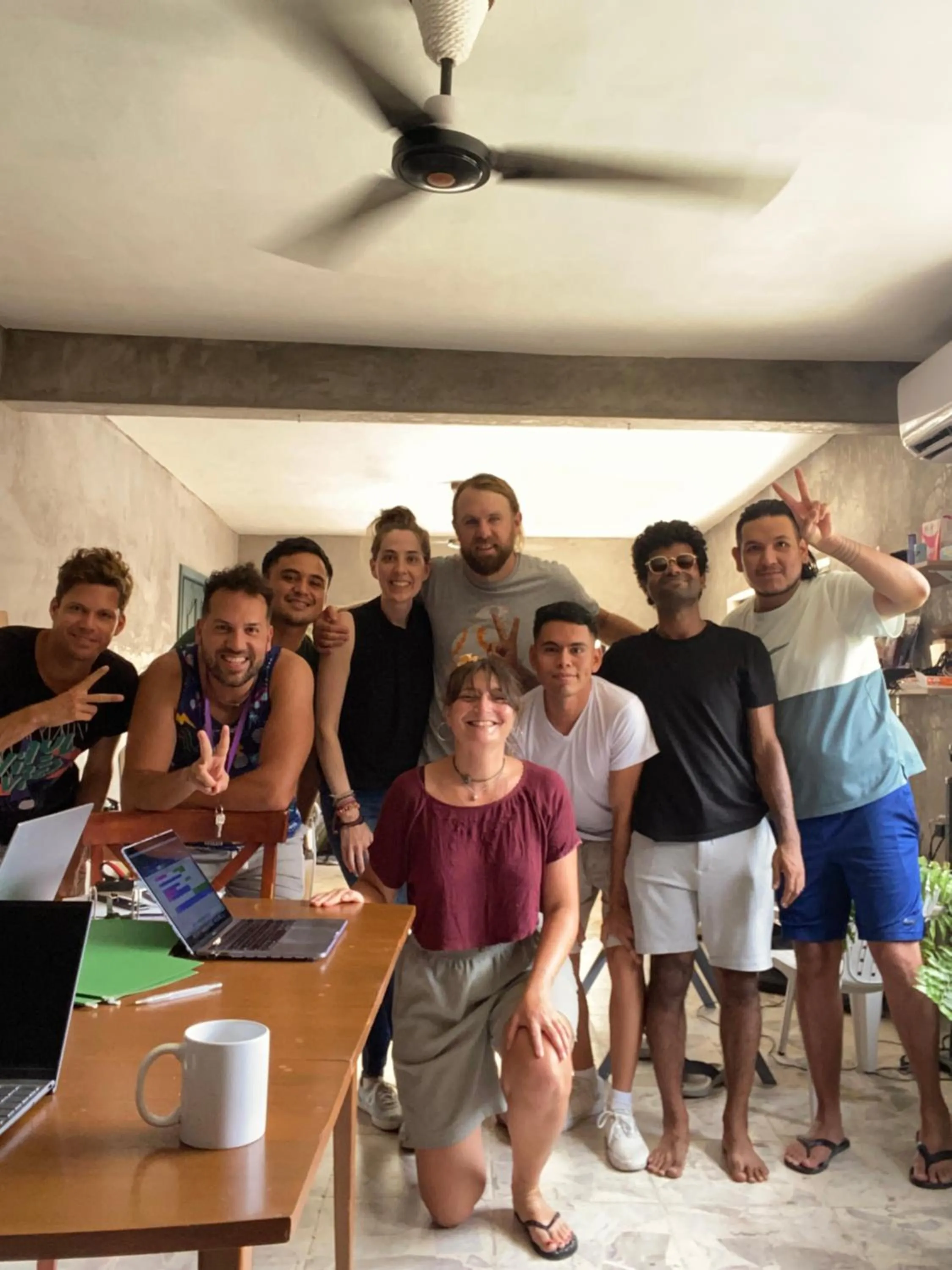 group of guests in Desert Heart Hostel