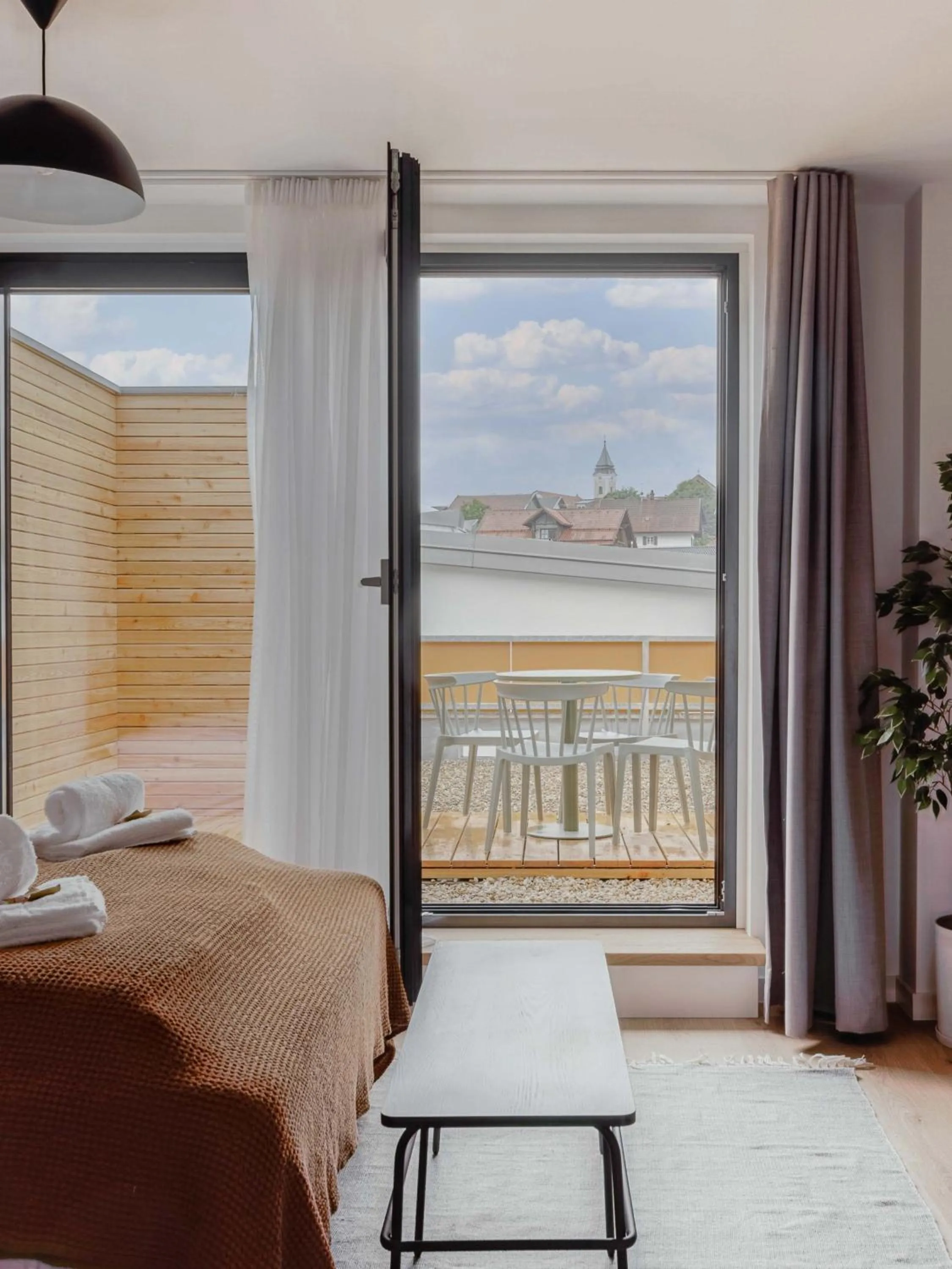 Balcony/Terrace, Bed in Limehome Bodenmais Bahnhofstraße