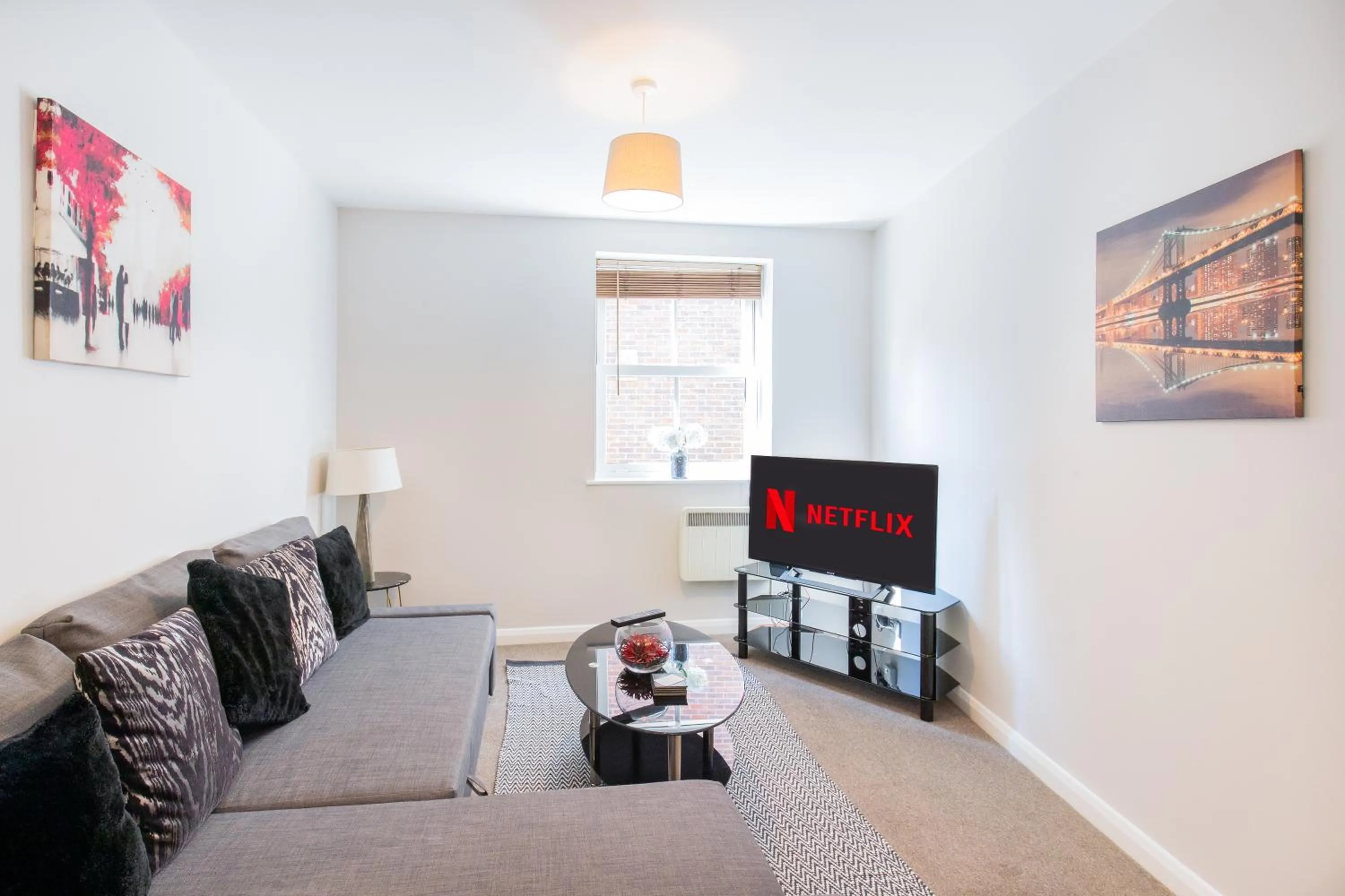 Living room in Velvet 2-bedroom apartment, Brewery Road, Hoddesdon