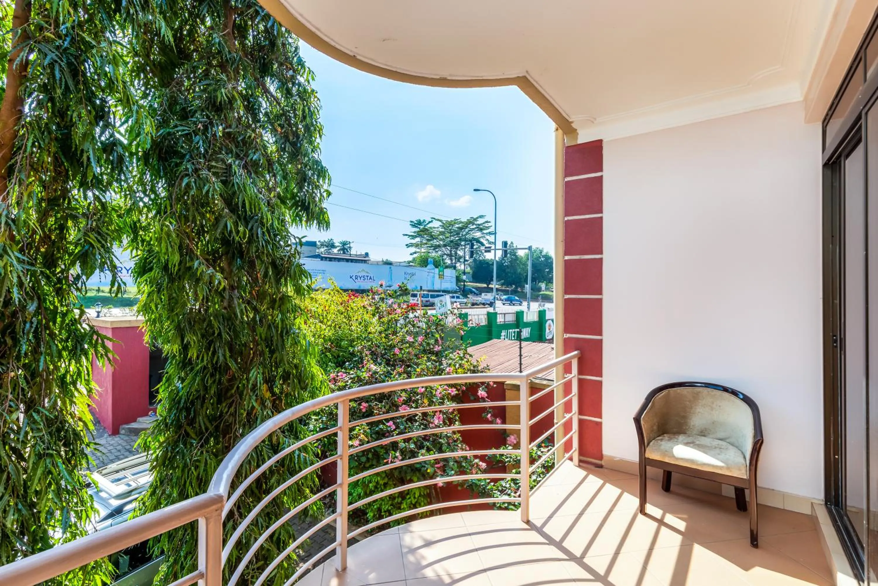 Balcony/Terrace in Entebbe Traveller's Hotel