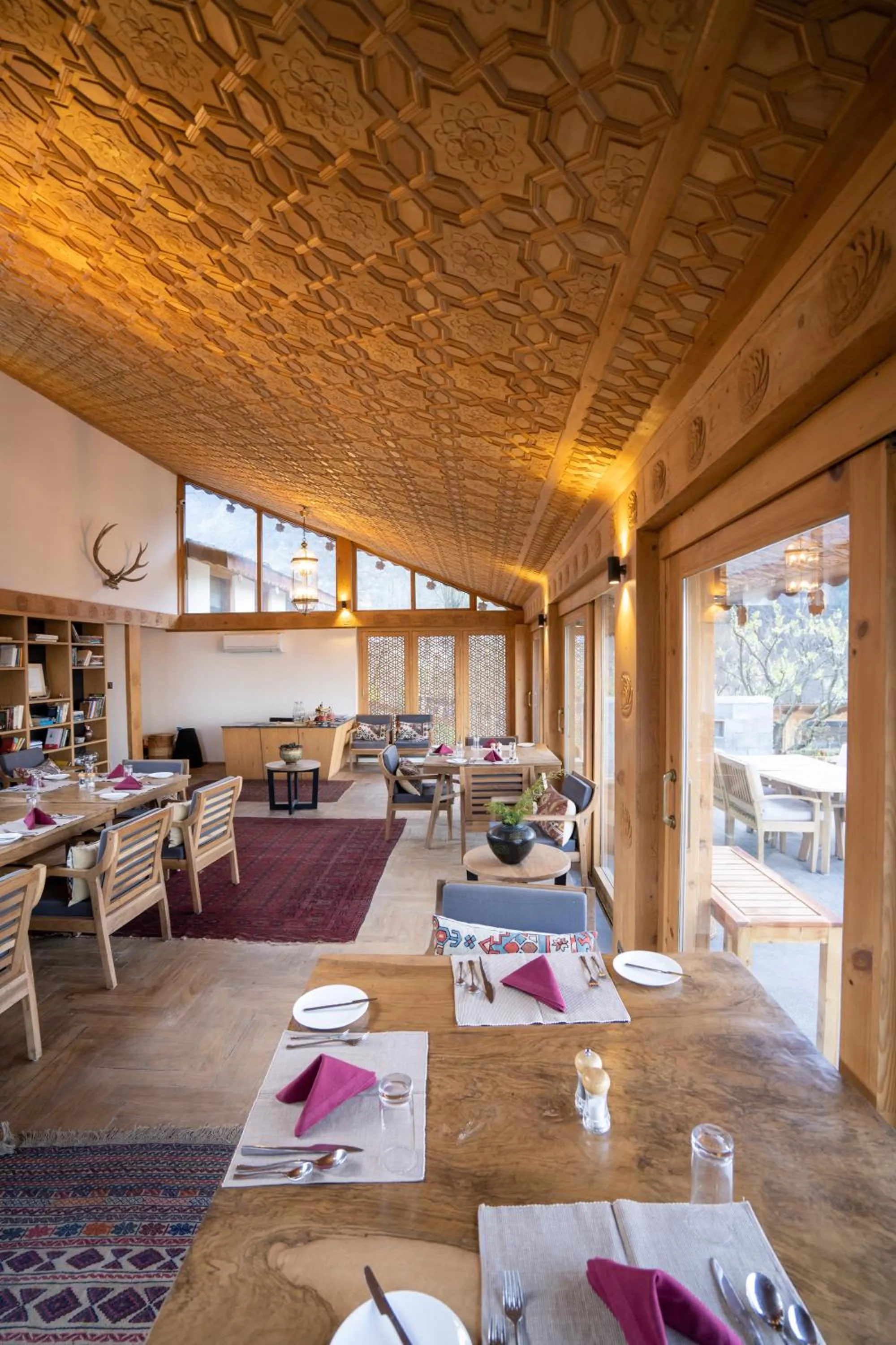 Dining area in Qayaam Gah