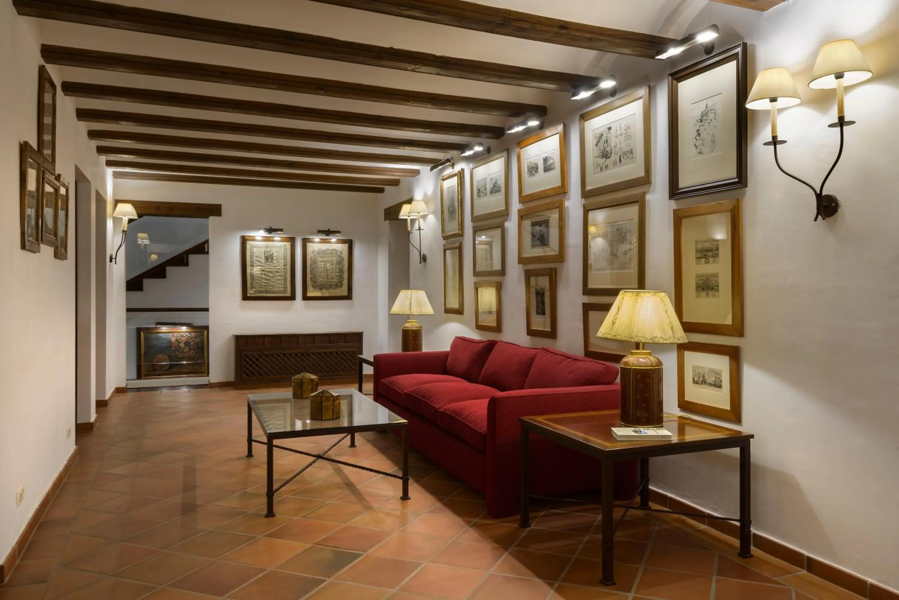 Seating area in Hotel Palacio Matutano-Daudén