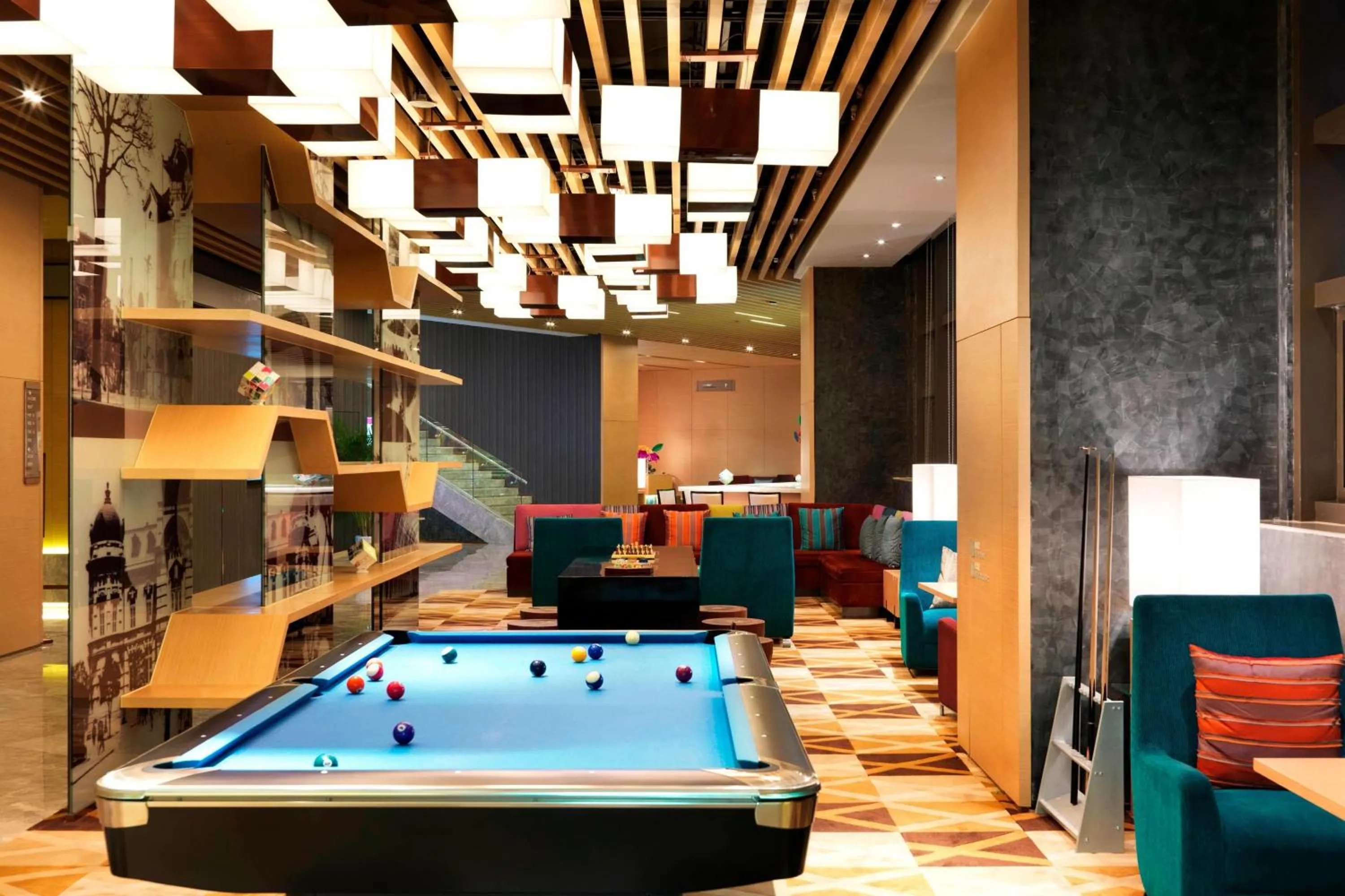 Swimming pool in Aloft Dalian