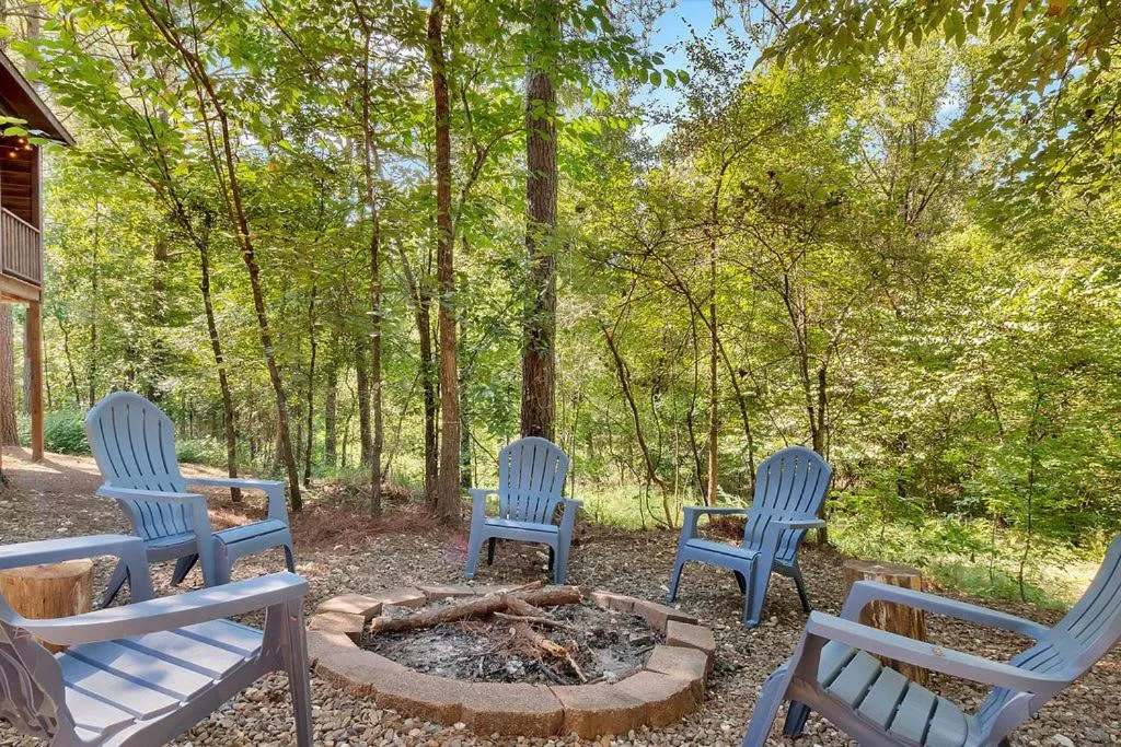 Gorgeous Idyllic Cabin w Hot Tub and Fire Pit Quittin Time is Secluded Romantic Oasis w Luxury Bathroom Double Shower and Bathtub Foosball Table