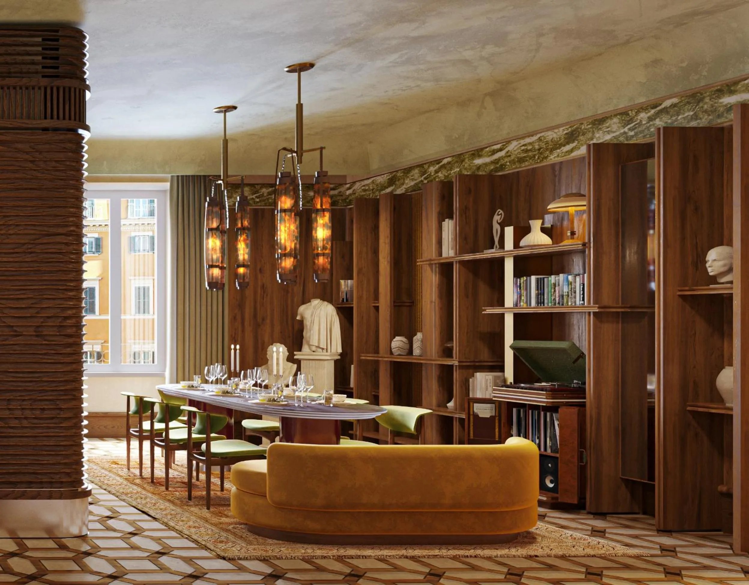 Dining area in Orient Express La Minerva