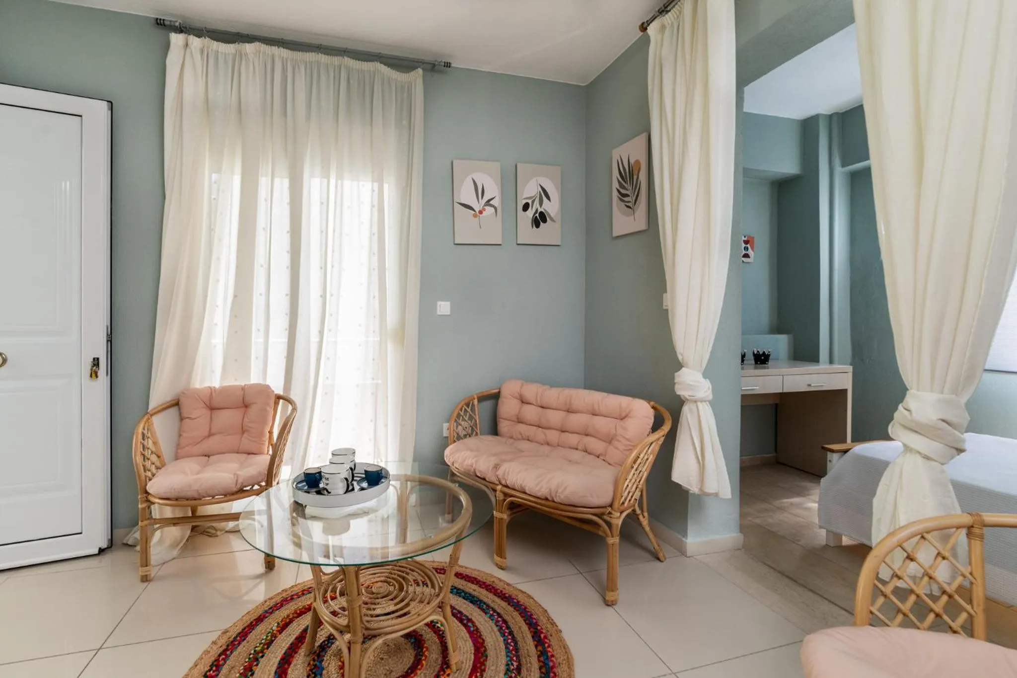 Living room in Arsas Suites