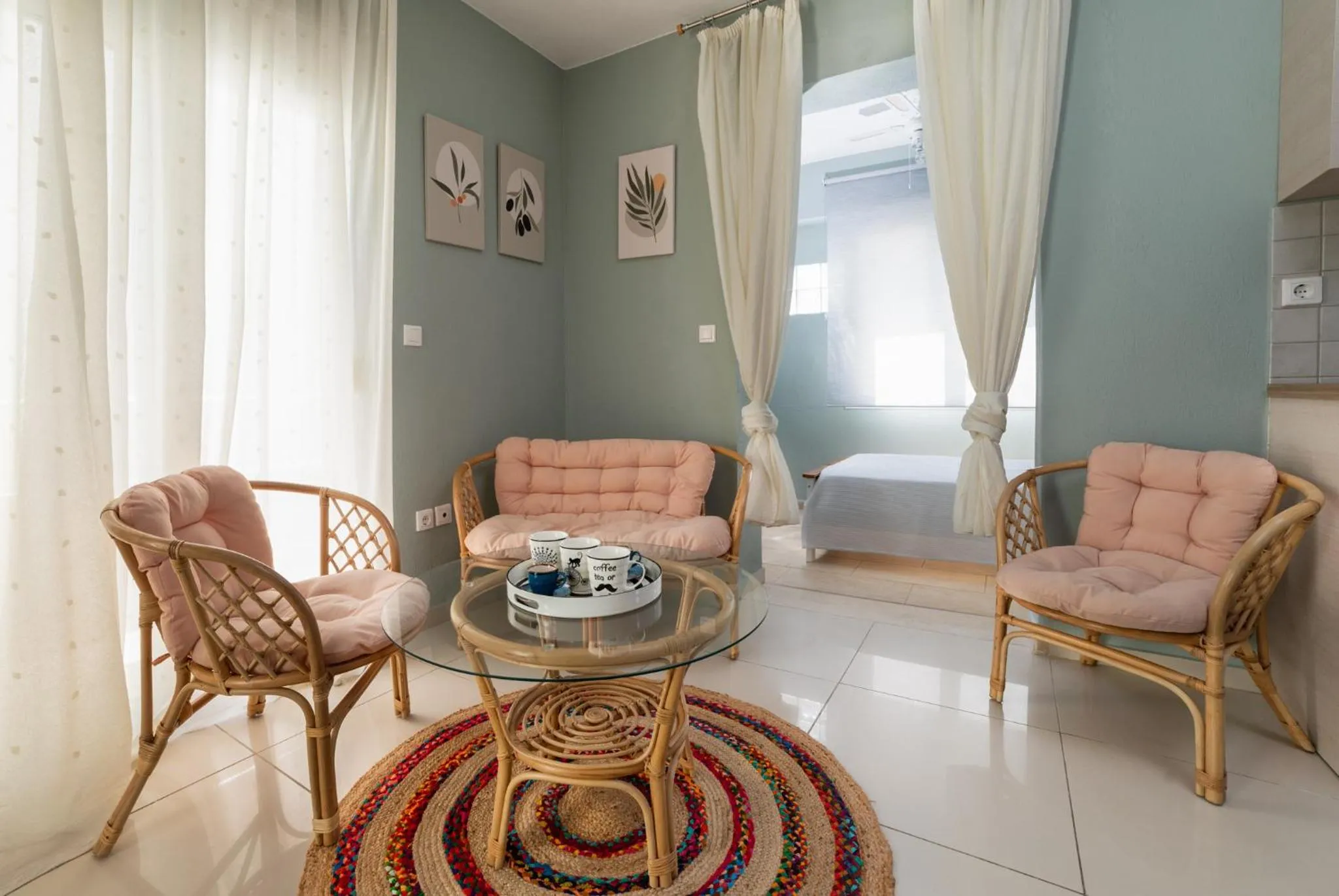 Living room in Arsas Suites