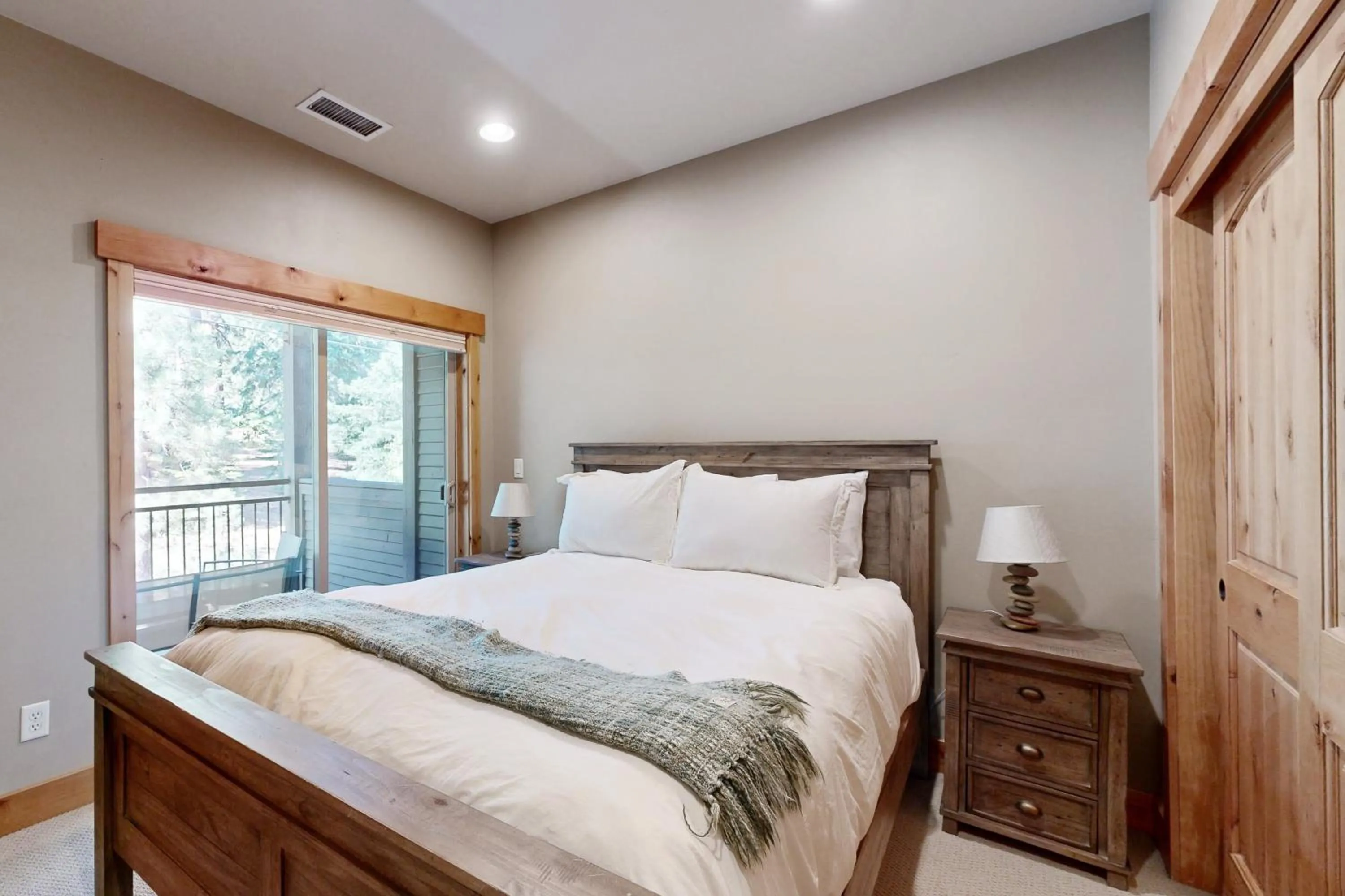 Bed in Walk-Friendly Truckee House