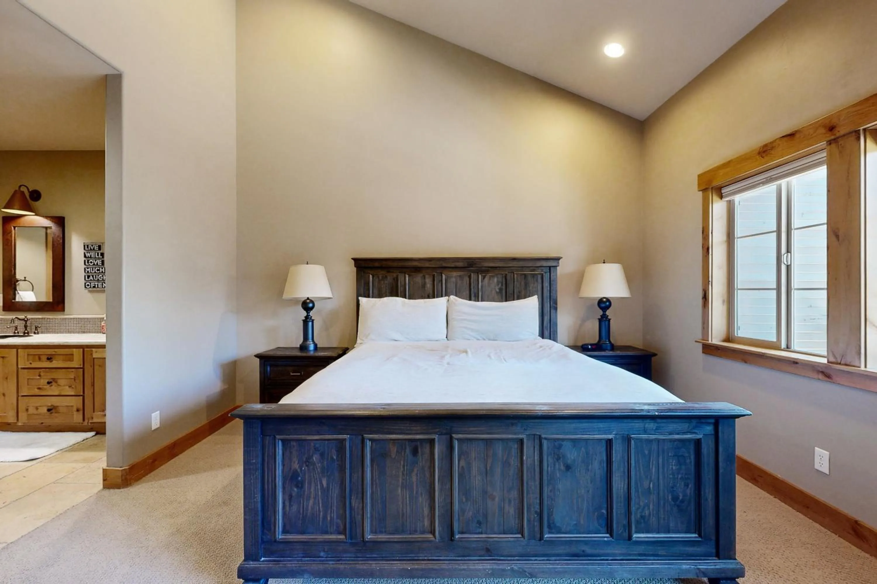 Bed in Walk-Friendly Truckee House