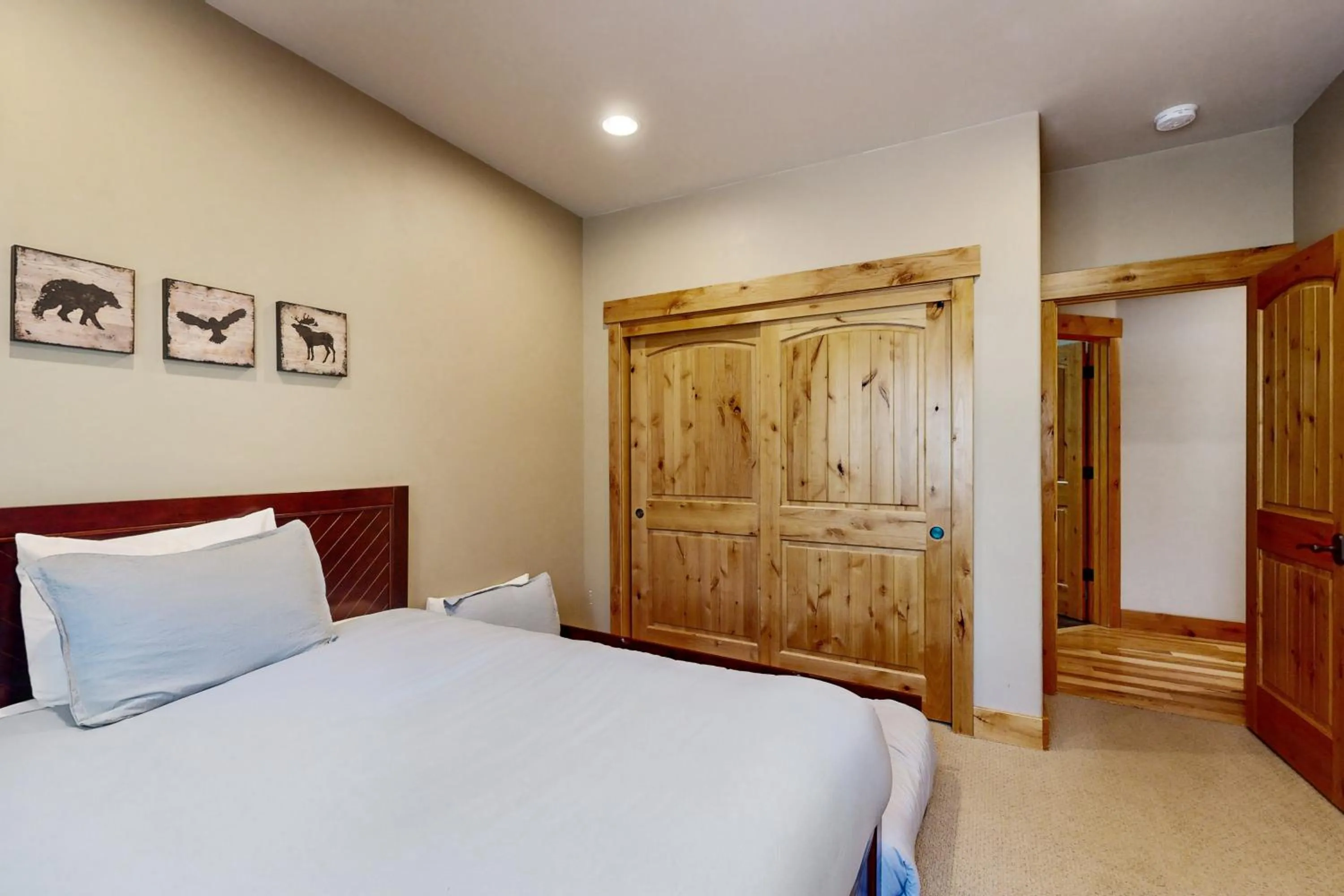 Bed in Walk-Friendly Truckee House