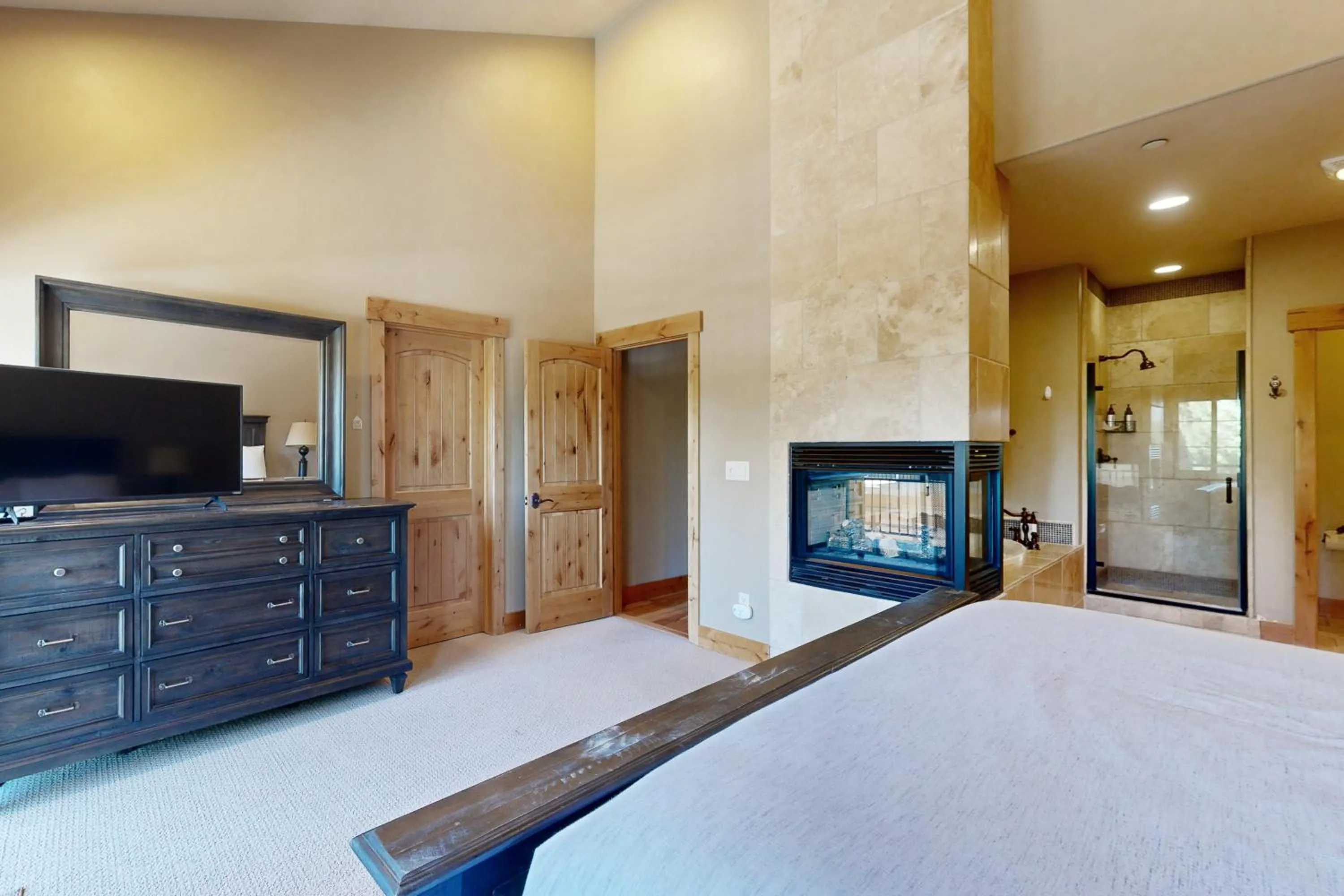 Bed in Walk-Friendly Truckee House