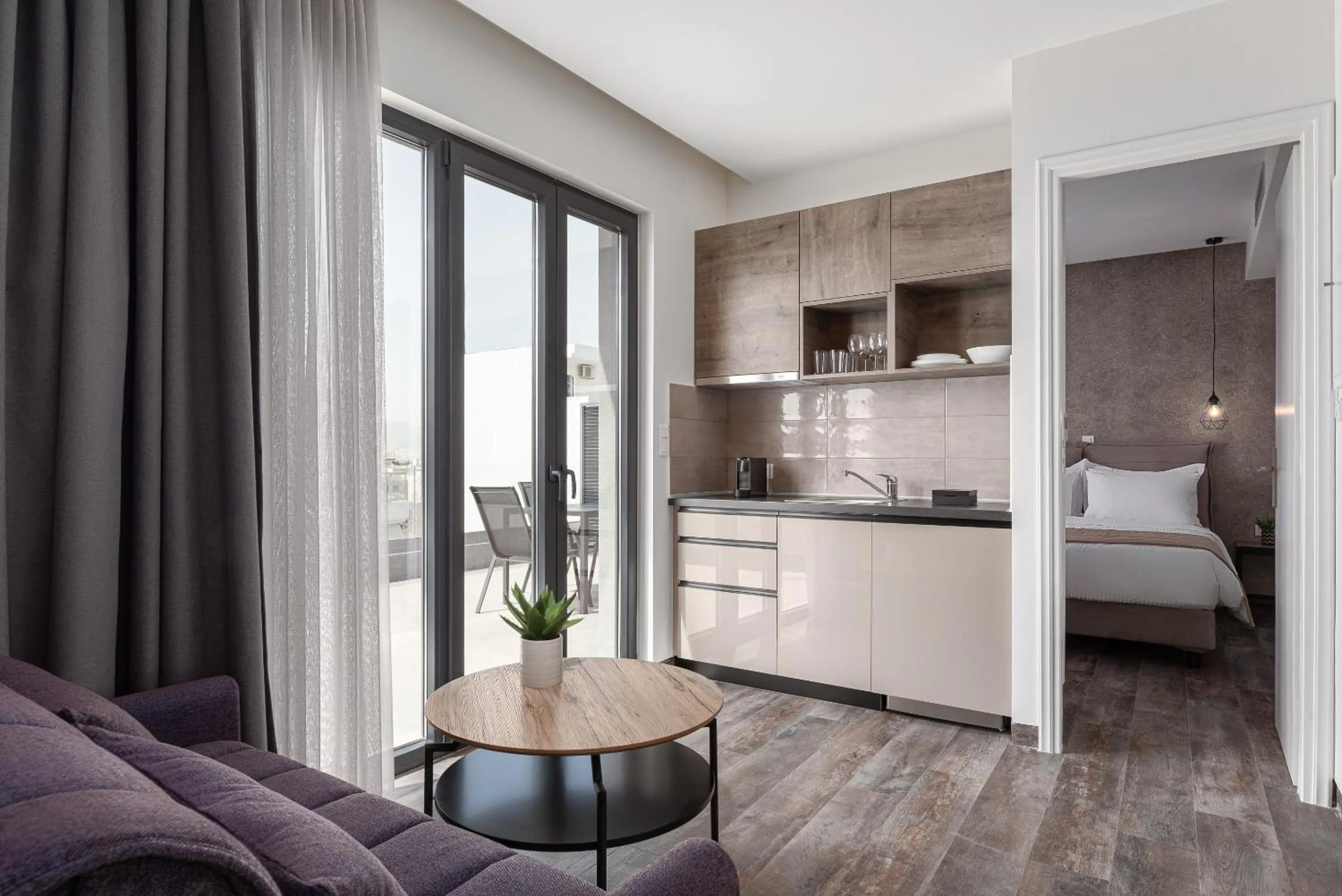 Kitchen or kitchenette, Bed in Athenian Spirit