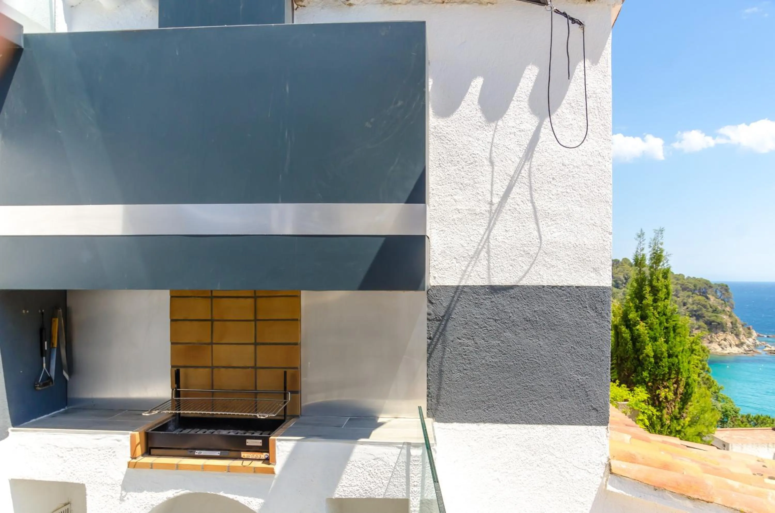 Bird's eye view in Seaside villa in Lloret de Mar with garden and pool view