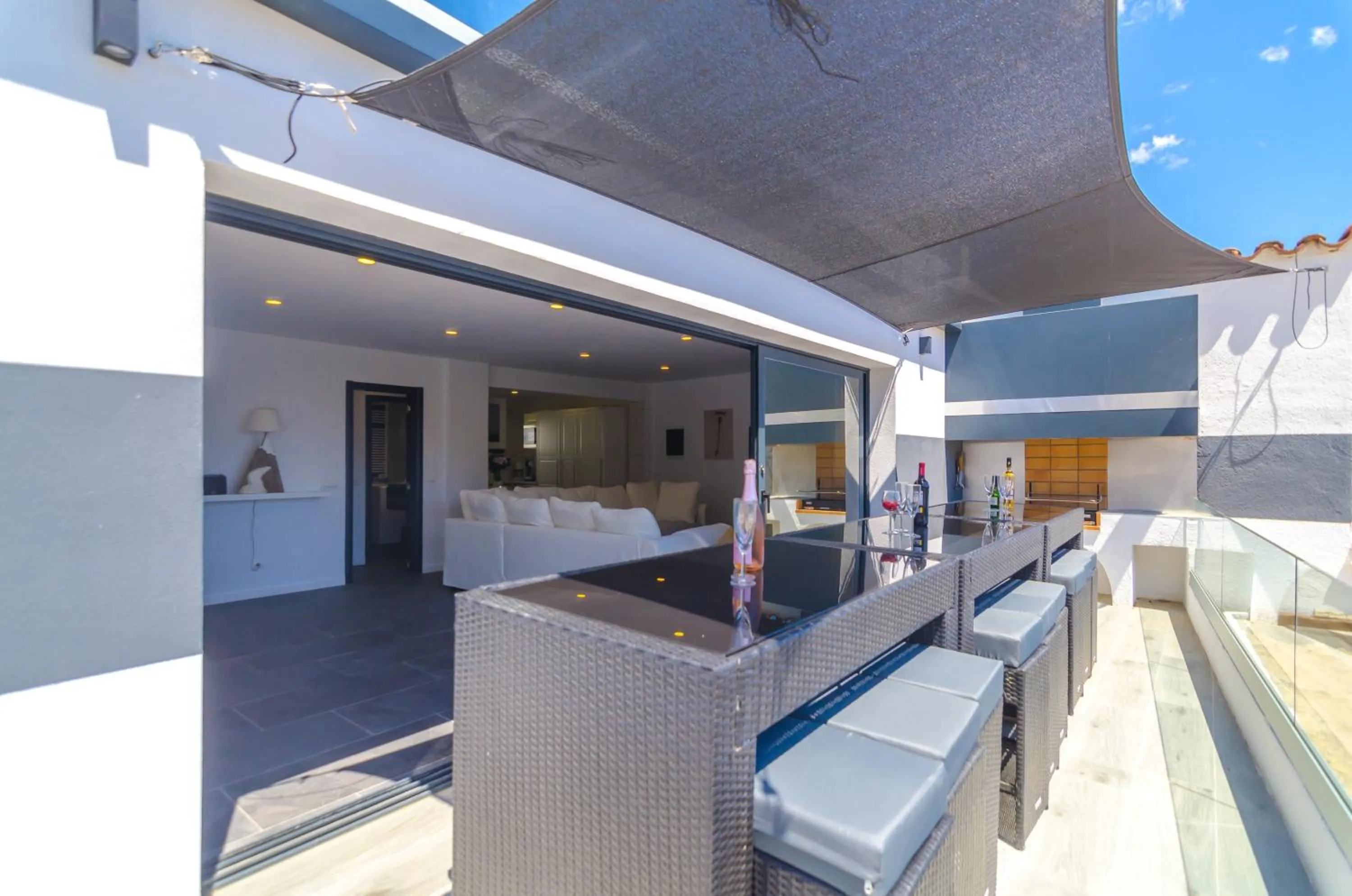 Property building in Seaside villa in Lloret de Mar with garden and pool view