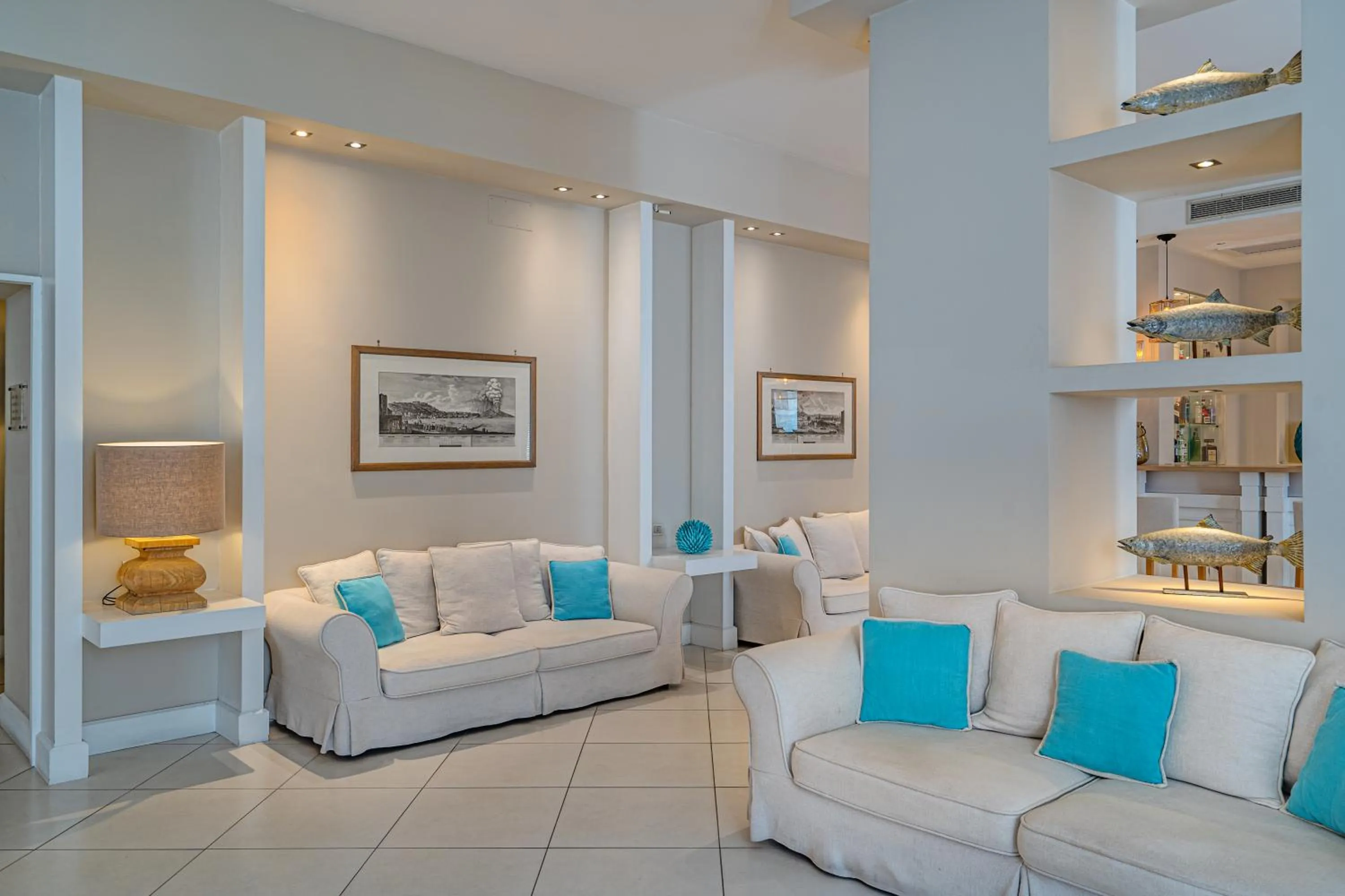 Seating area in Hotel Capri