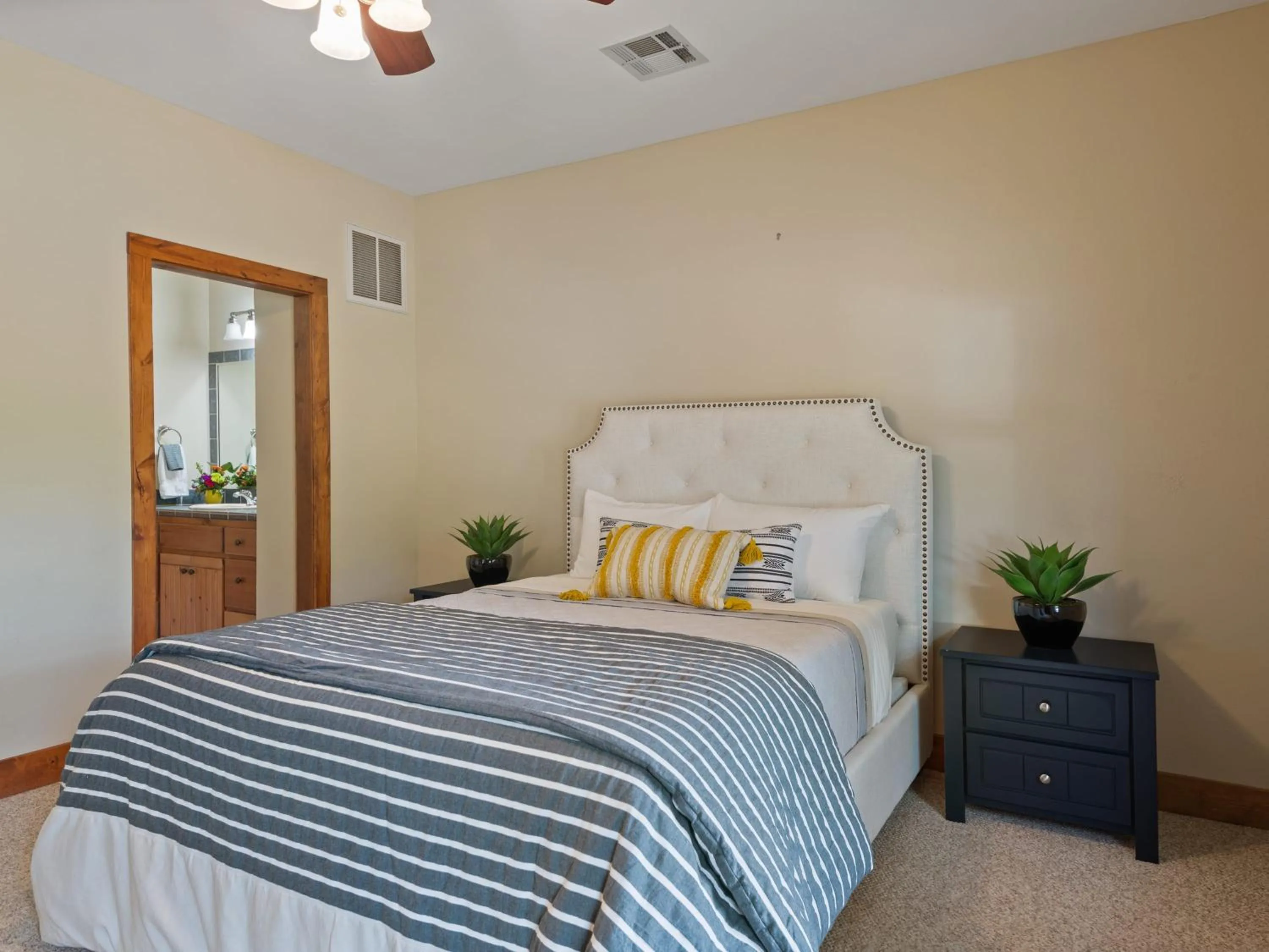 Bed in Waterfront Home with Boat Slip, Spacious Outdoor Patio and a Fenced Yard