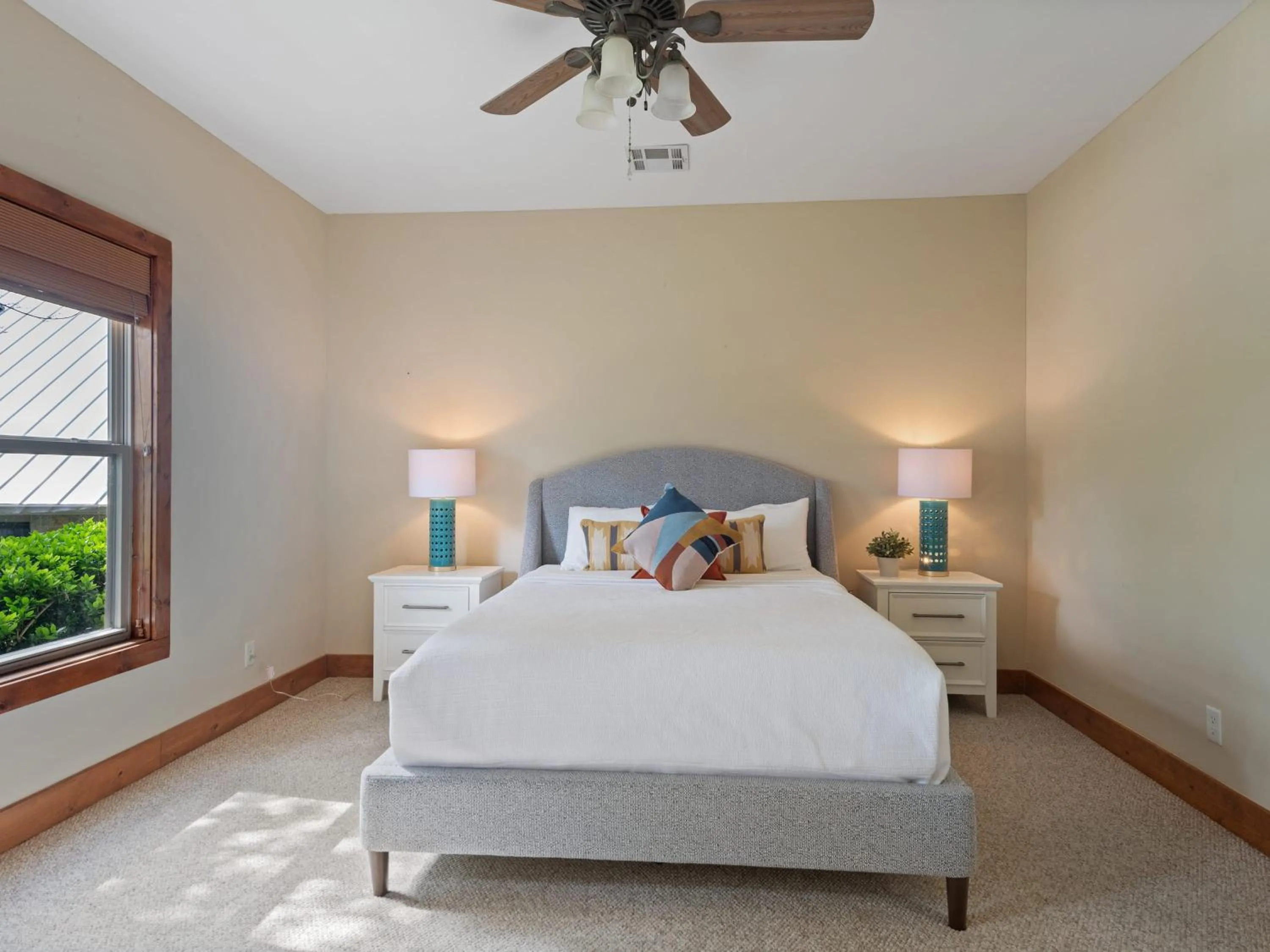 Bed in Waterfront Home with Boat Slip, Spacious Outdoor Patio and a Fenced Yard