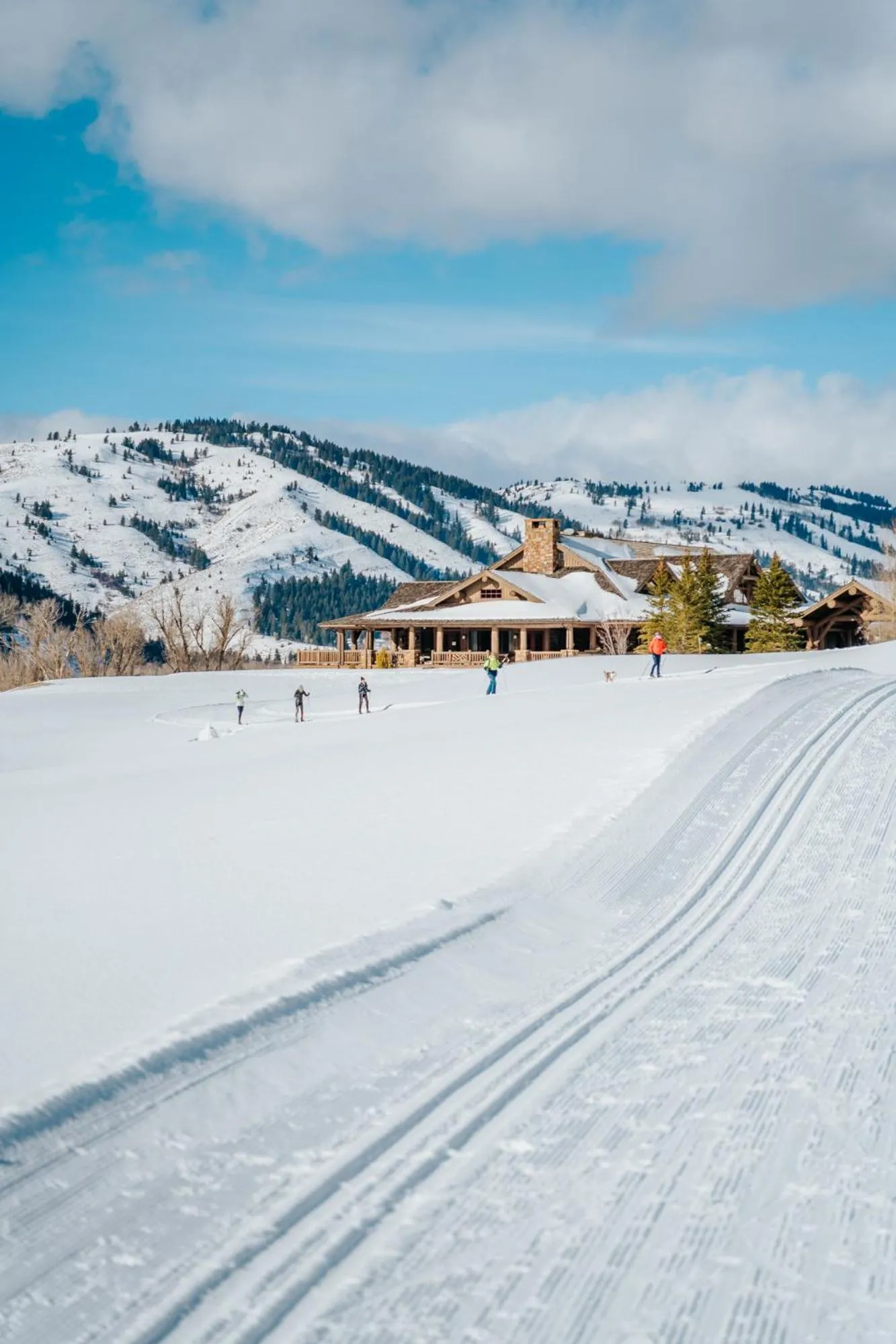 Skiing in The Sylvan Lodge at Snake River Sporting Club