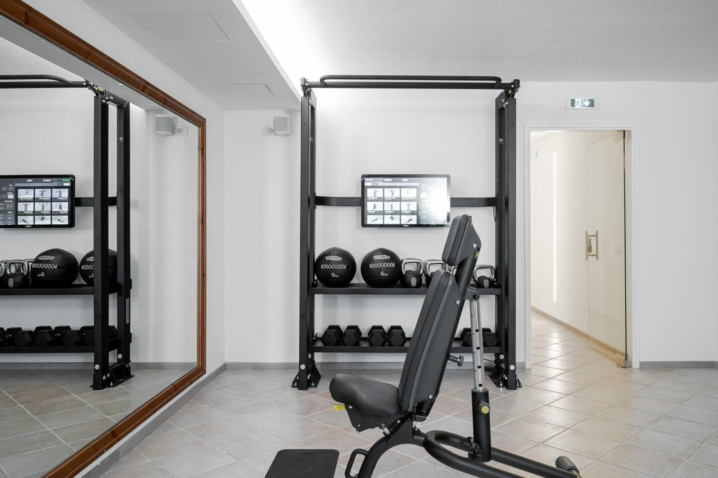 Fitness centre/facilities in Hotel Monti Di Mola