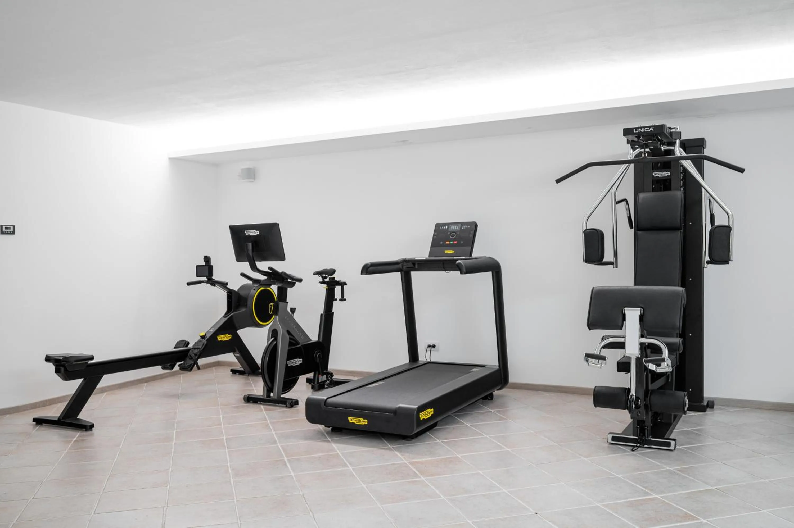 Fitness centre/facilities in Hotel Monti Di Mola