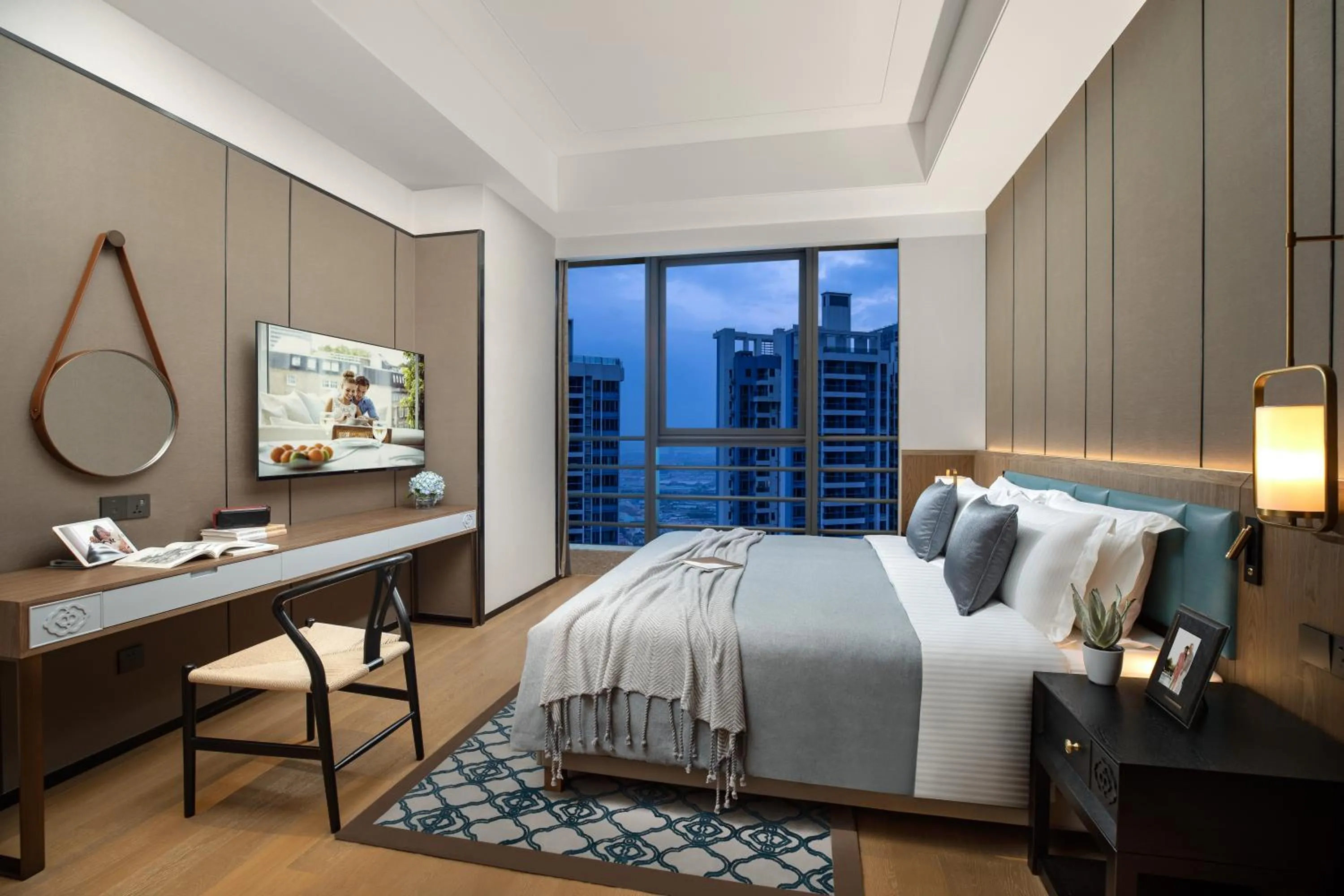 Bedroom, Bed in Ascott M-City Foshan