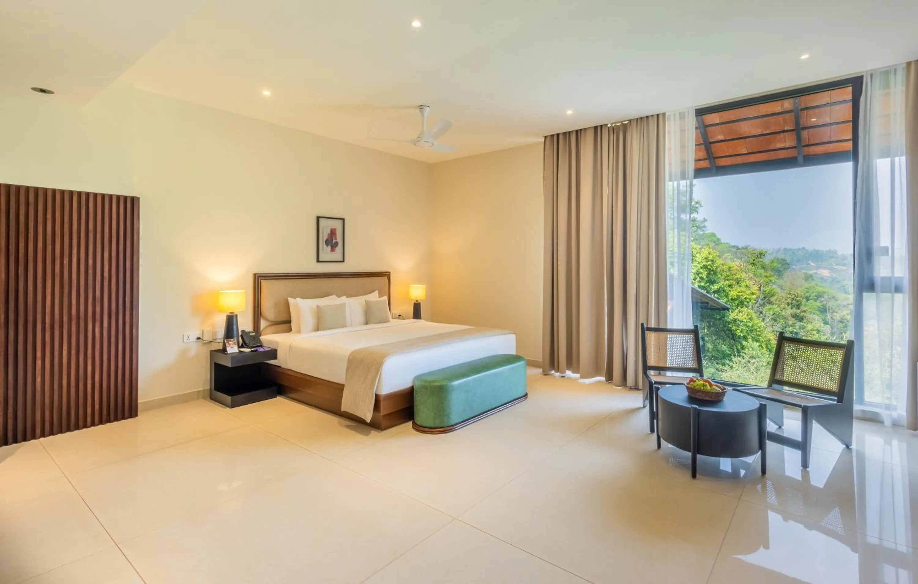 Bed in Flora Vythiri Resort Wayanad